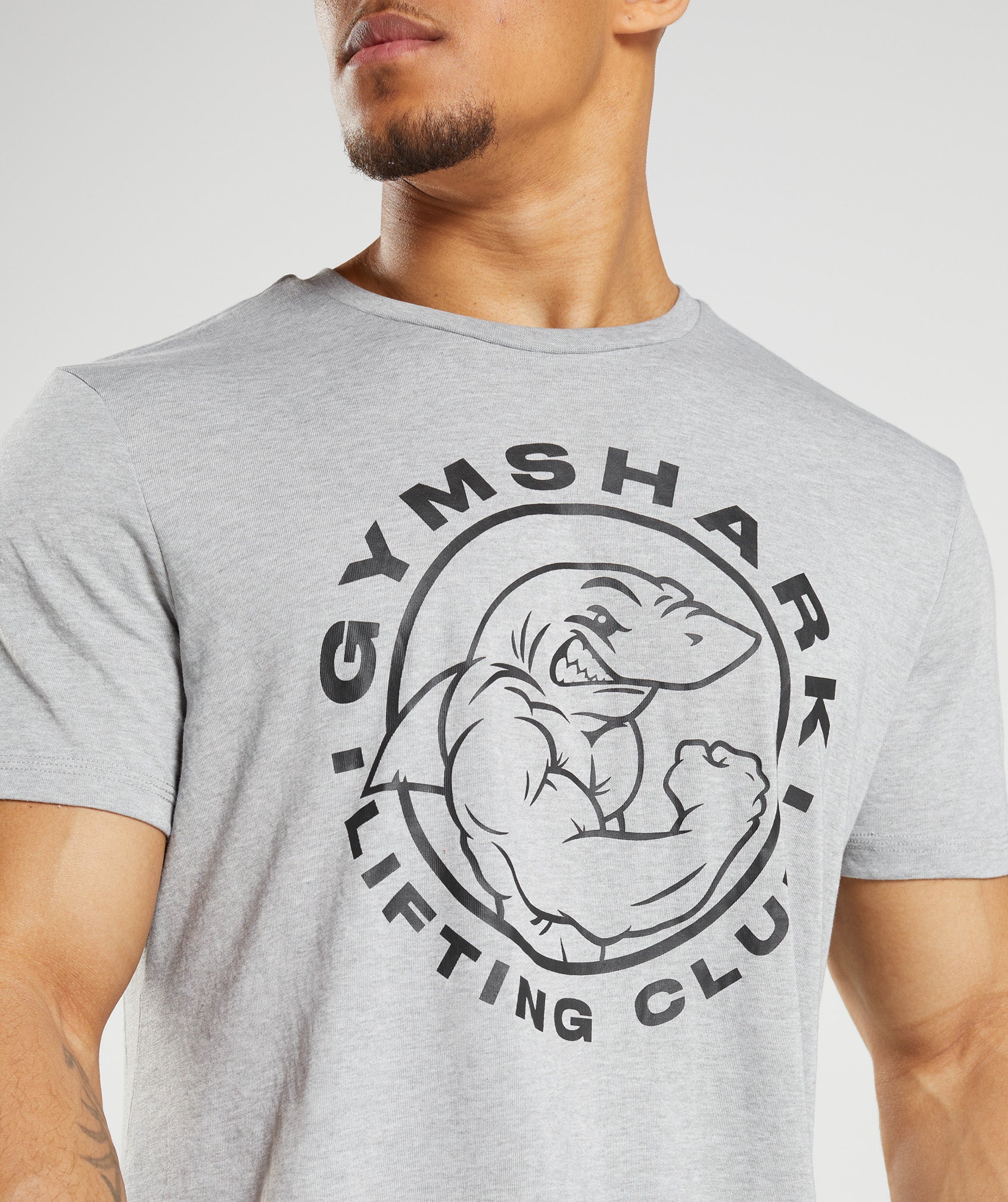 Camiseta Gymshark Legacy Hombre Gris Claro | 2671954-IO