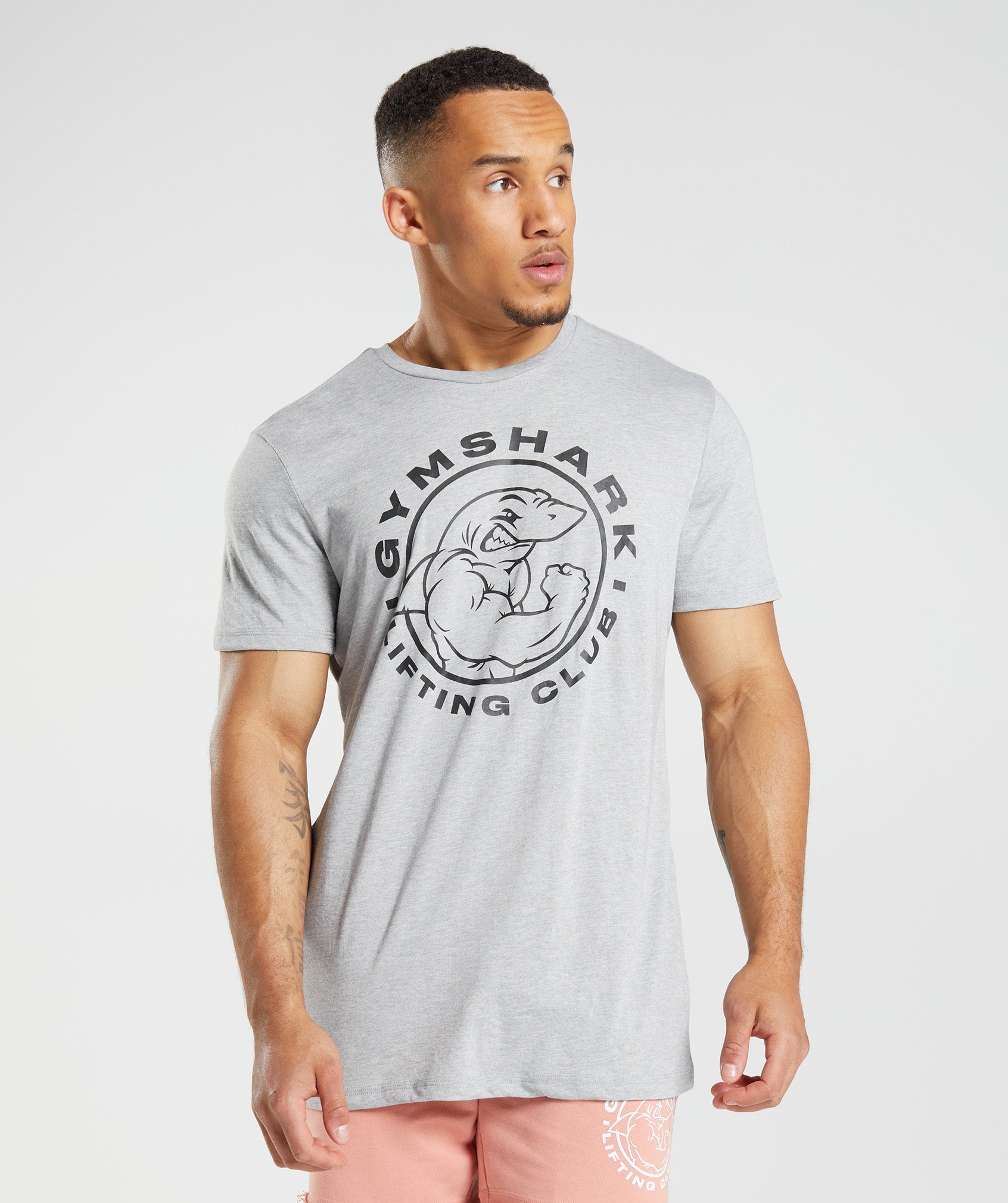 Camiseta Gymshark Legacy Hombre Gris Claro | 2671954-IO