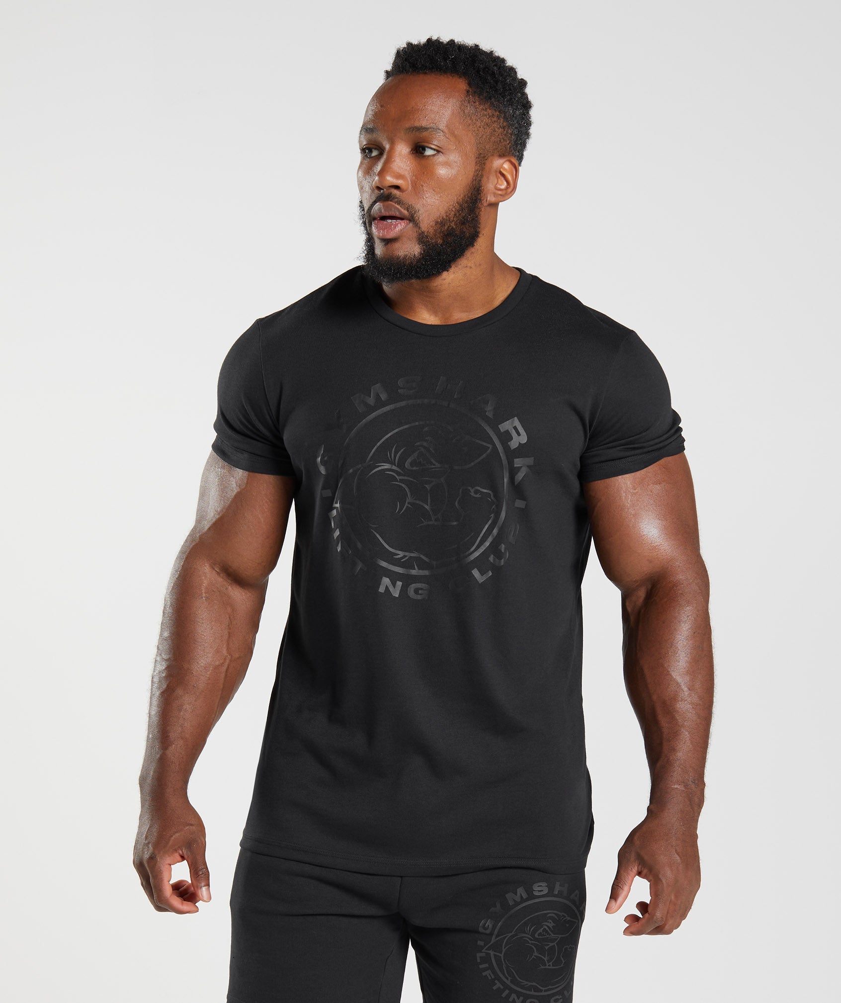 Camiseta Gymshark Legacy Hombre Negras | 7924015-ED