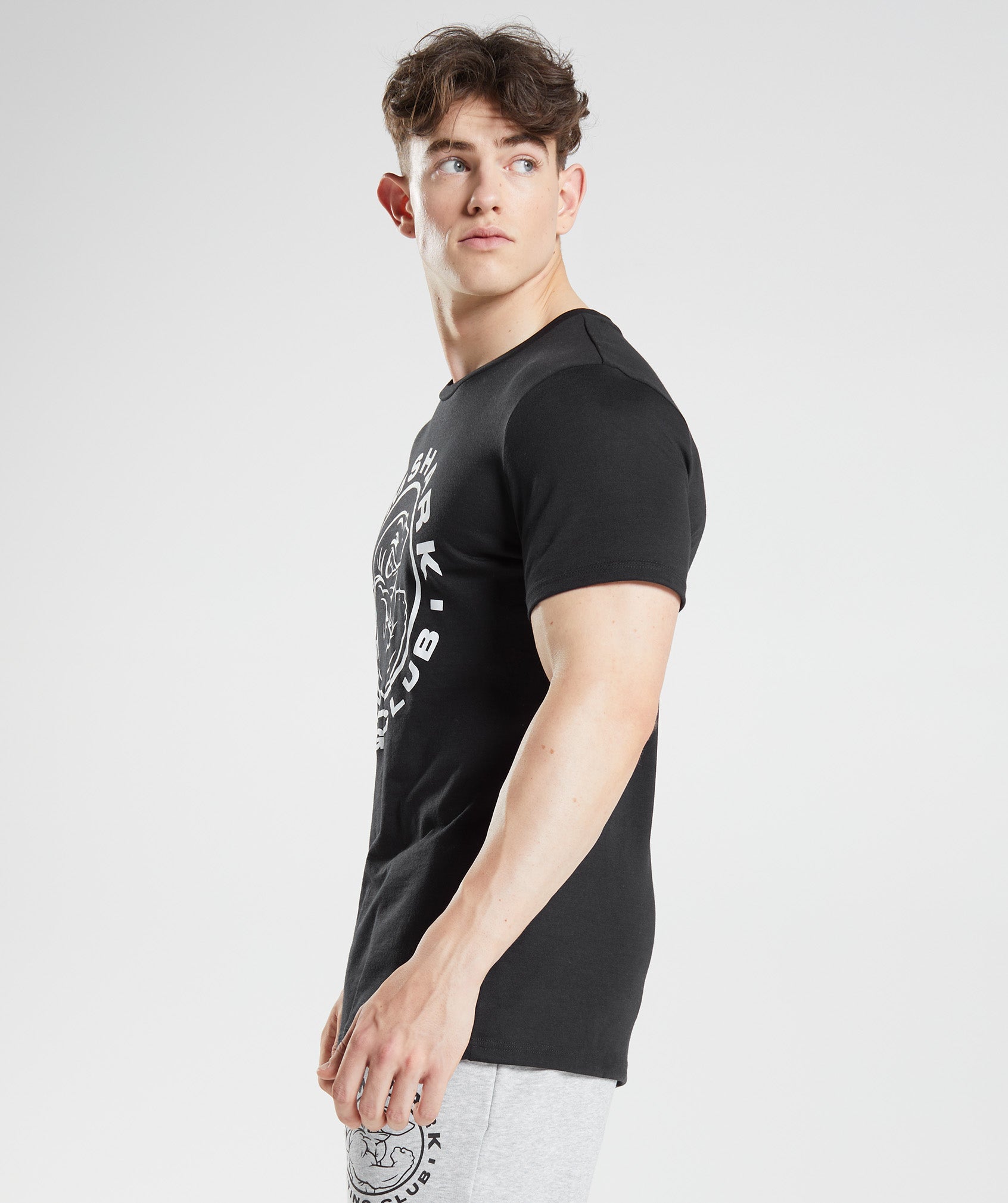 Camiseta Gymshark Legacy Hombre Negras | 8950327-BR