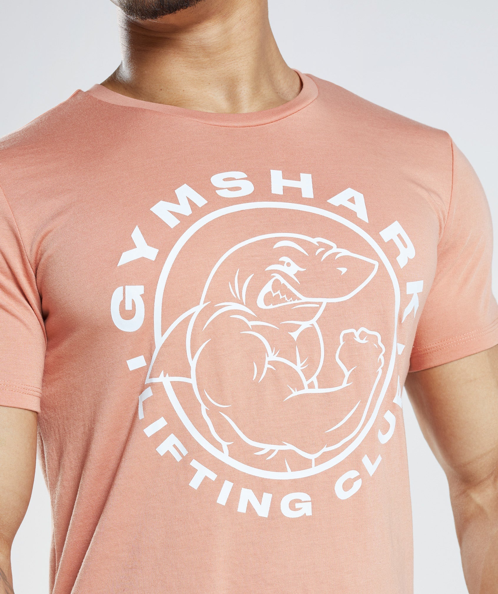 Camiseta Gymshark Legacy Hombre Rosas | 7190526-IM