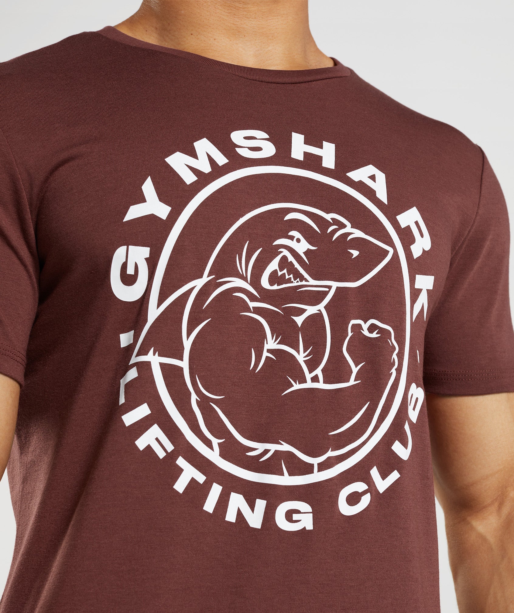 Camiseta Gymshark Legacy Hombre Rosas Marrones | 1547368-YE