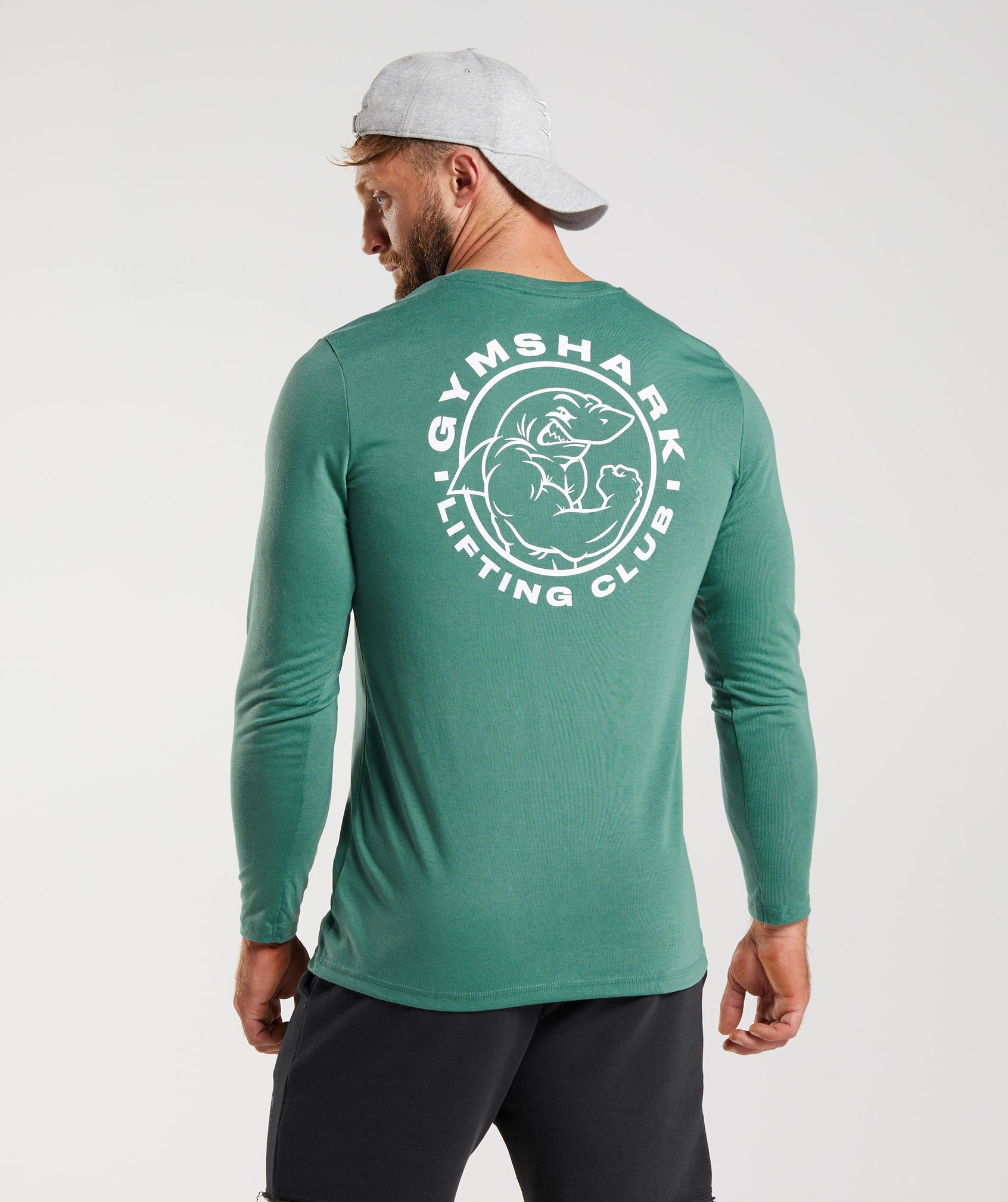 Camiseta Gymshark Legacy Long Sleeve Hombre Verde | 2375168-IJ