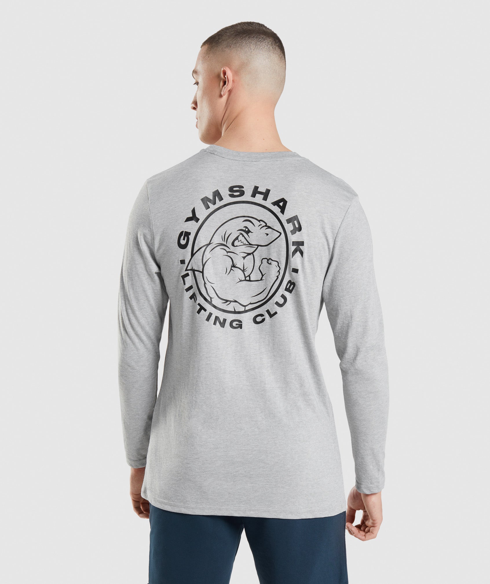 Camiseta Gymshark Legacy Long Sleeve Hombre Gris Claro | 2569183-CG