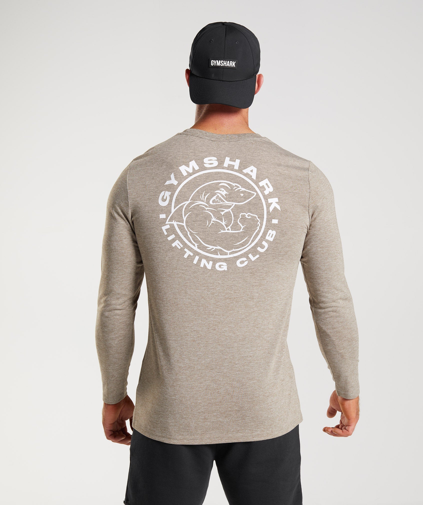 Camiseta Gymshark Legacy Long Sleeve Hombre Gris | 7293648-TP