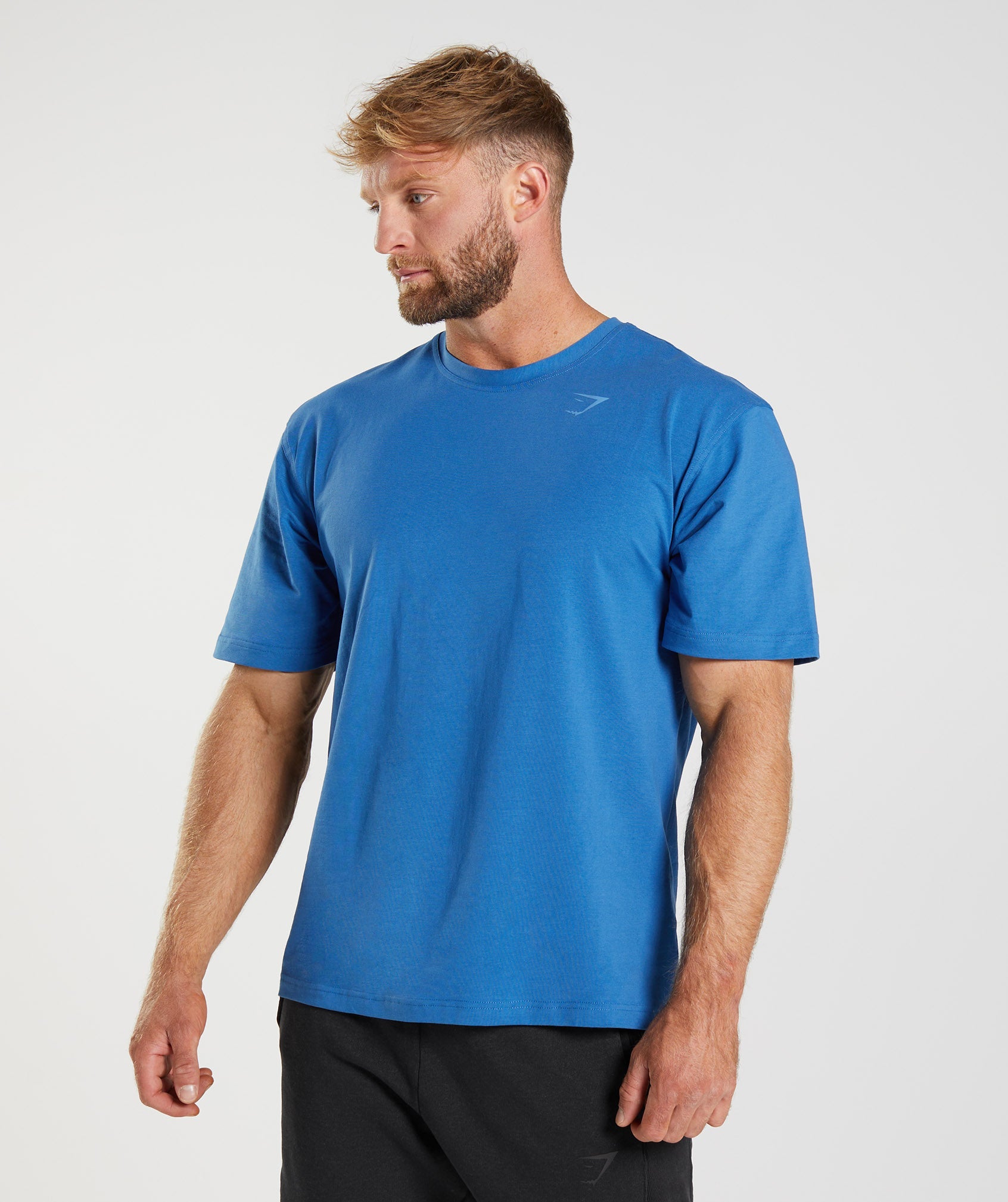 Camiseta Gymshark Power Hombre Azules | 3784219-TM