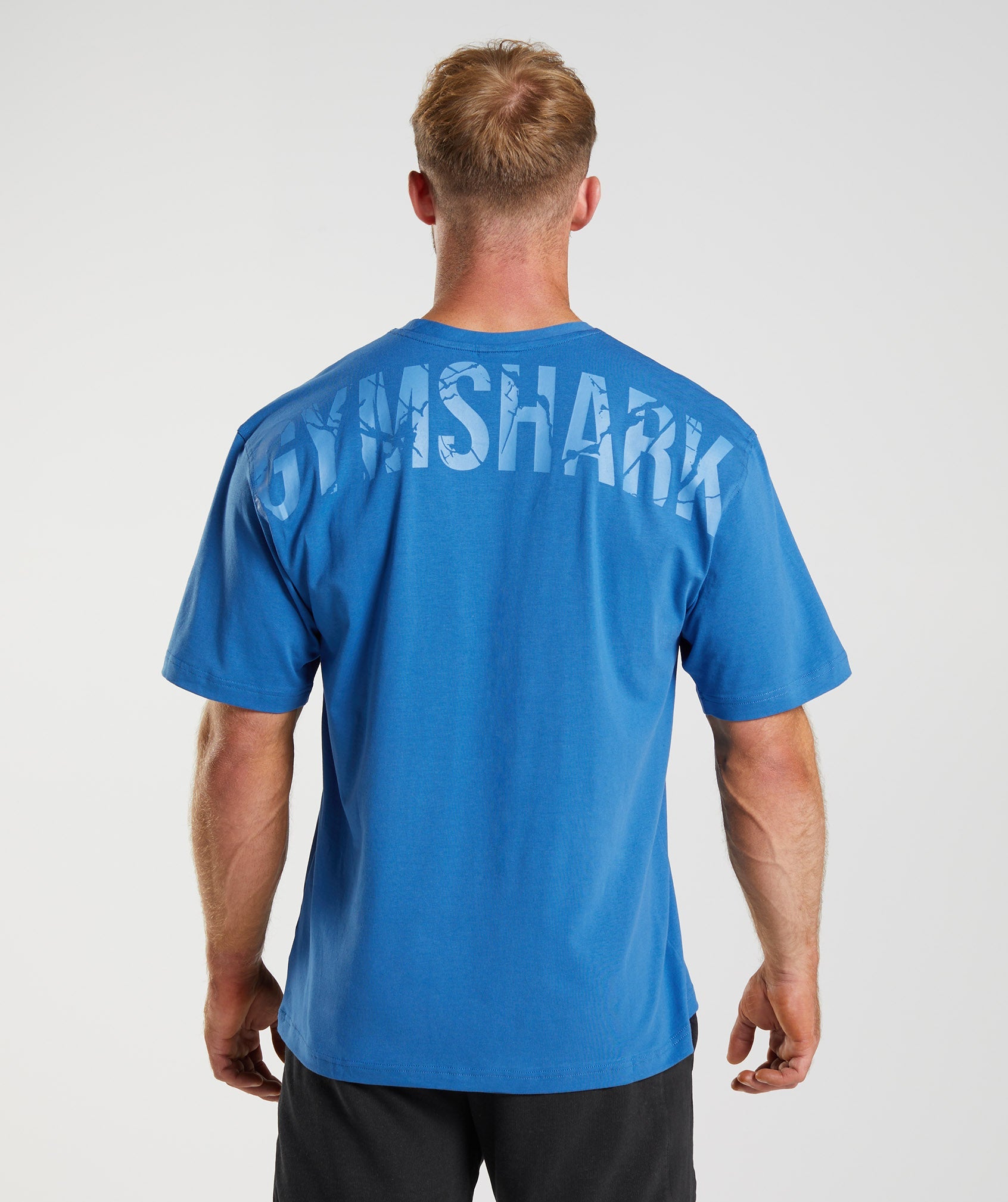 Camiseta Gymshark Power Hombre Azules | 3784219-TM