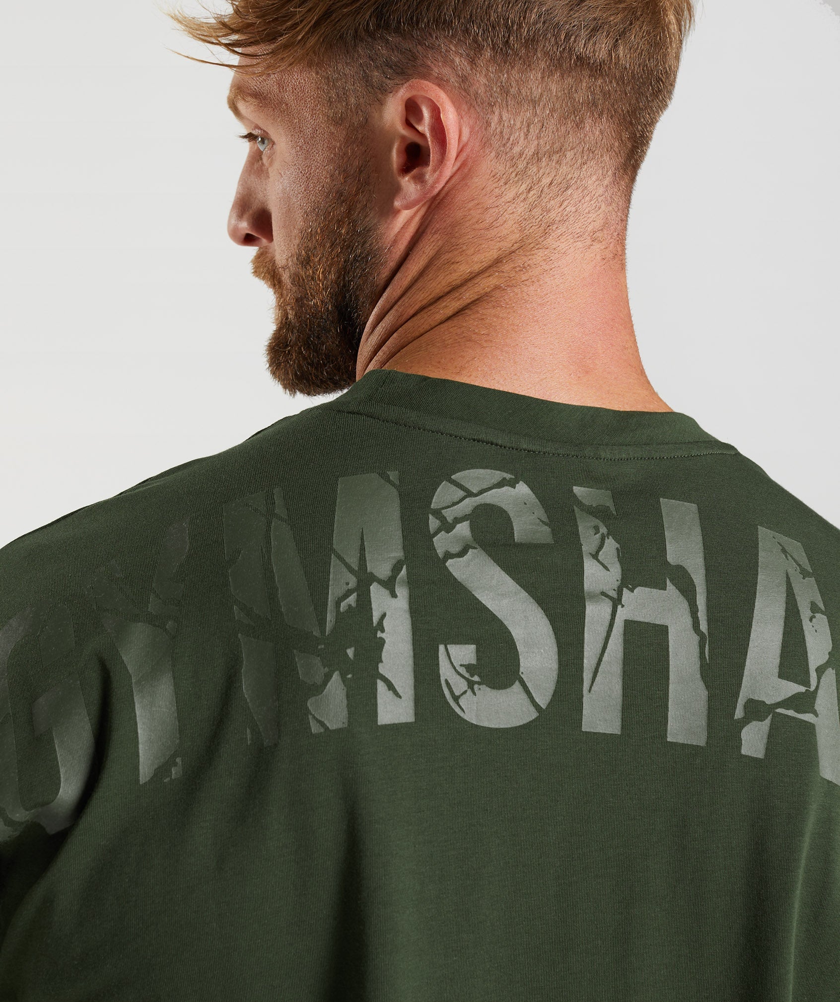 Camiseta Gymshark Power Hombre Verde Oliva | 2361859-DT