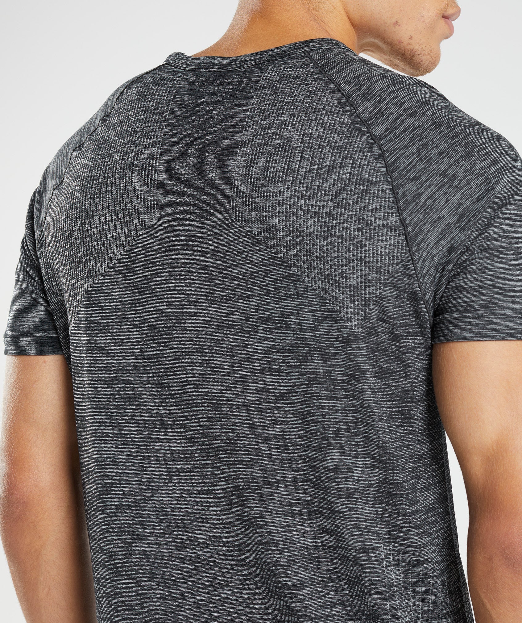 Camiseta Gymshark Retake Seamless Hombre Negras Blancas | 2370864-RS