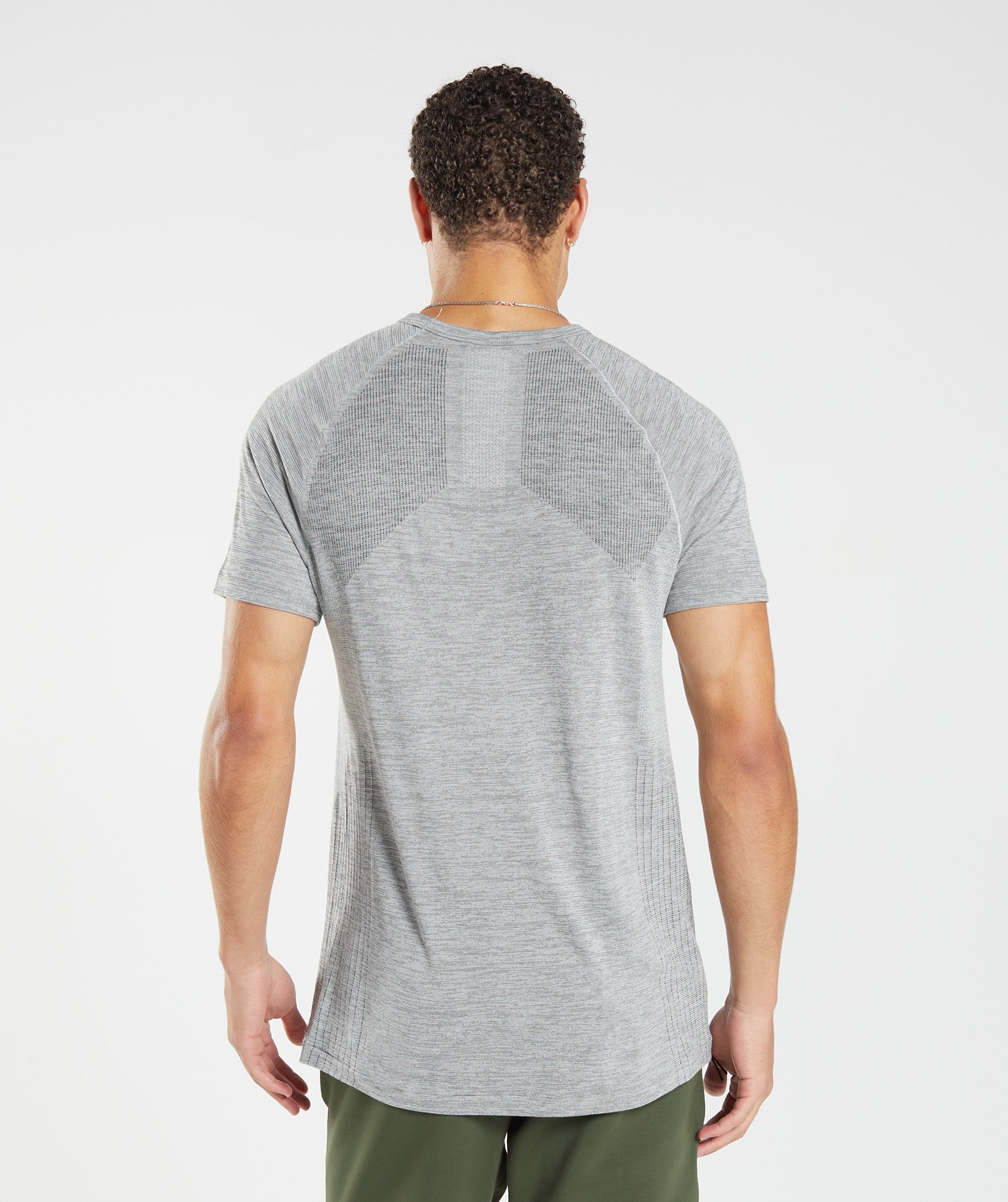 Camiseta Gymshark Retake Seamless Hombre Gris Claro | 4720619-KT