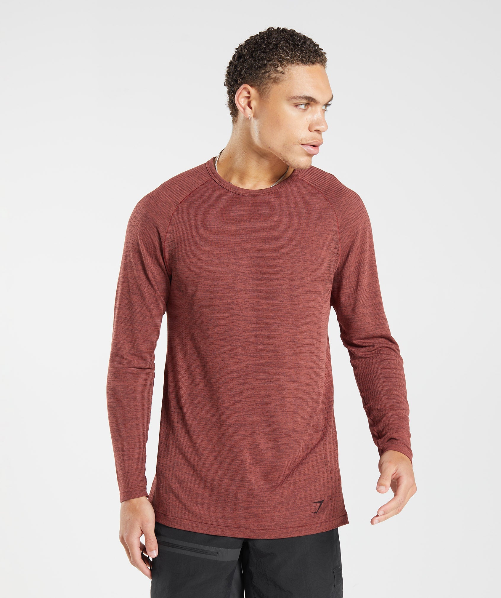 Camiseta Gymshark Retake Seamless Long Sleeve Hombre Rosas | 6702389-OK