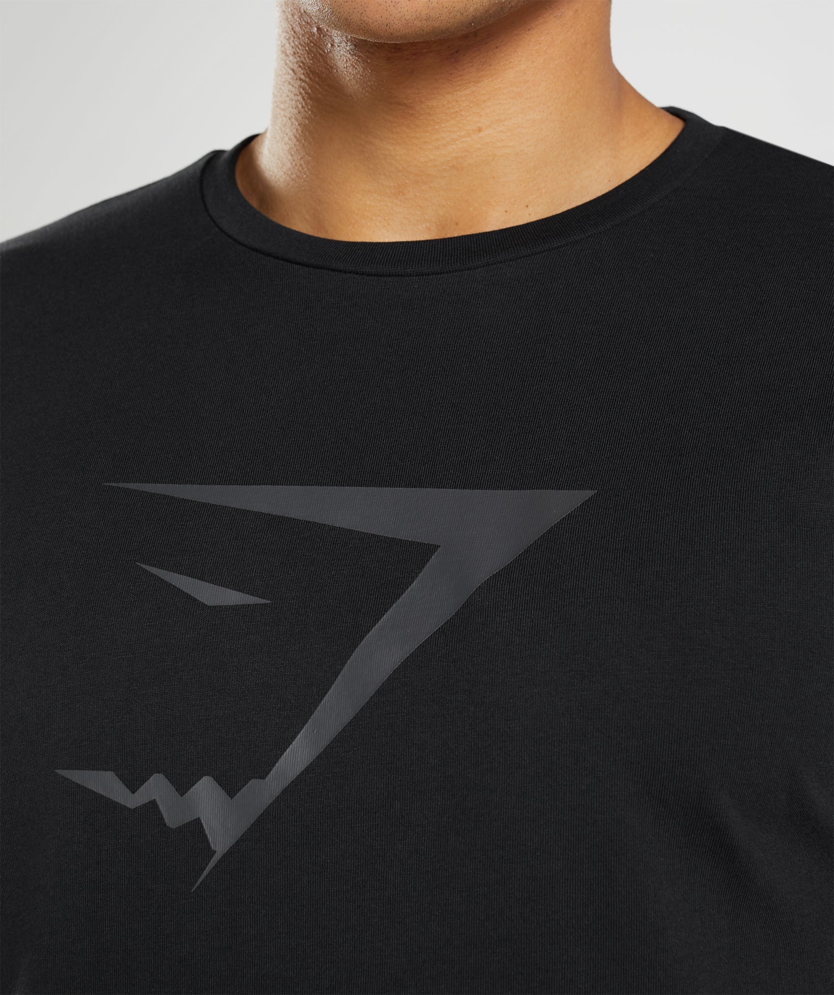 Camiseta Gymshark Sharkhead Infill Hombre Negras | 3198574-IE