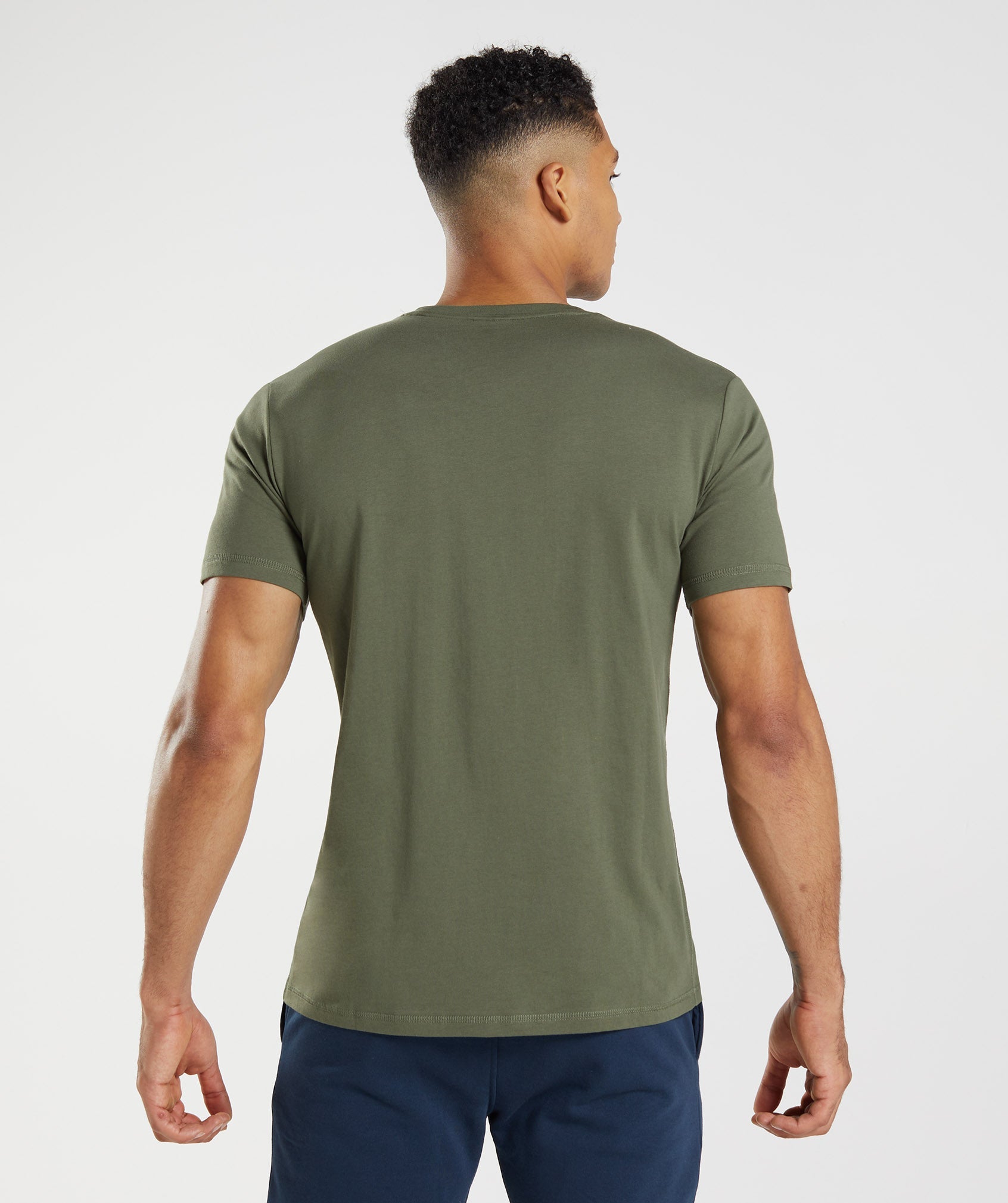 Camiseta Gymshark Sharkhead Infill Hombre Verde Oliva | 5028413-XK