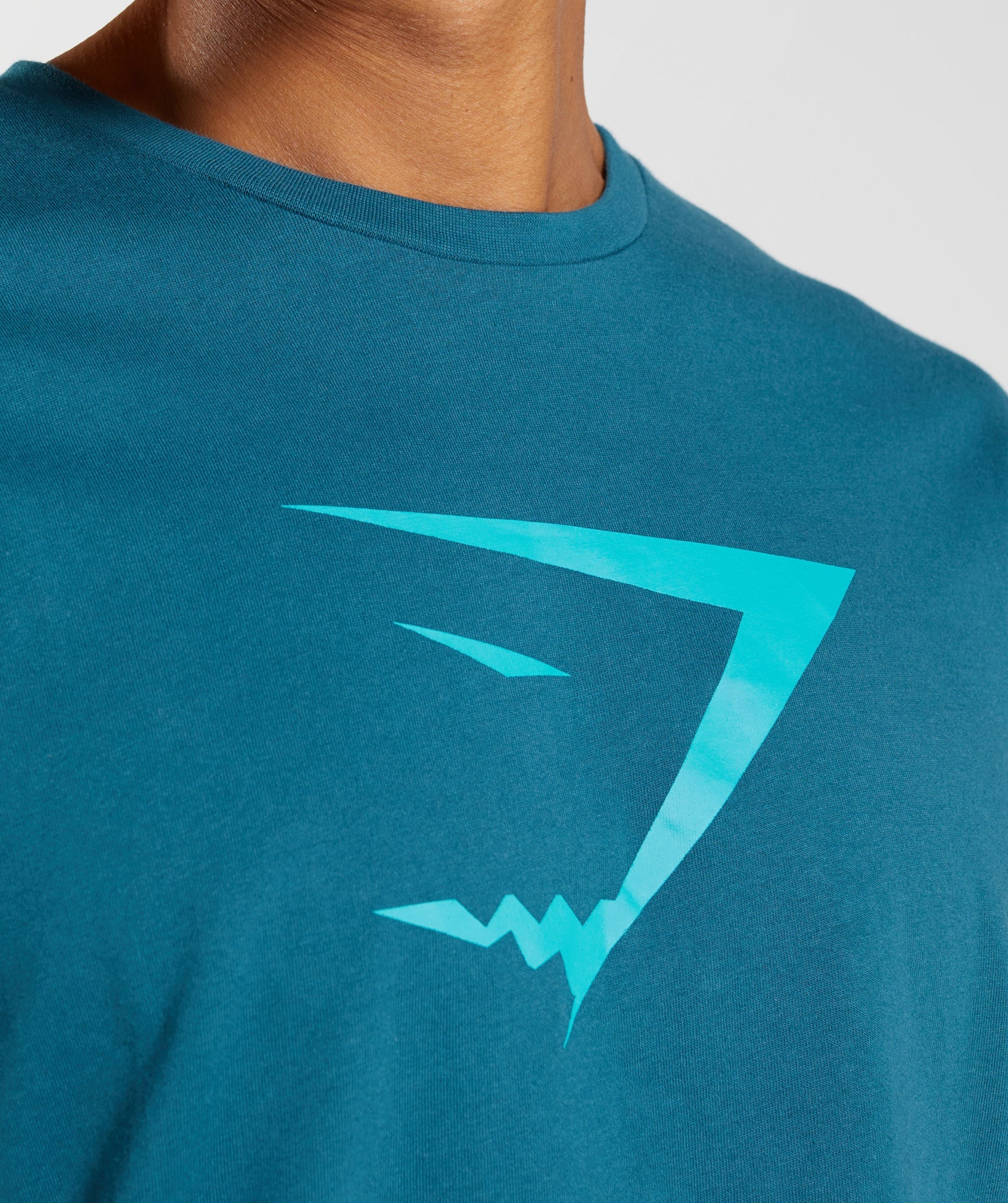 Camiseta Gymshark Sharkhead Infill Hombre Azules | 7856149-NI