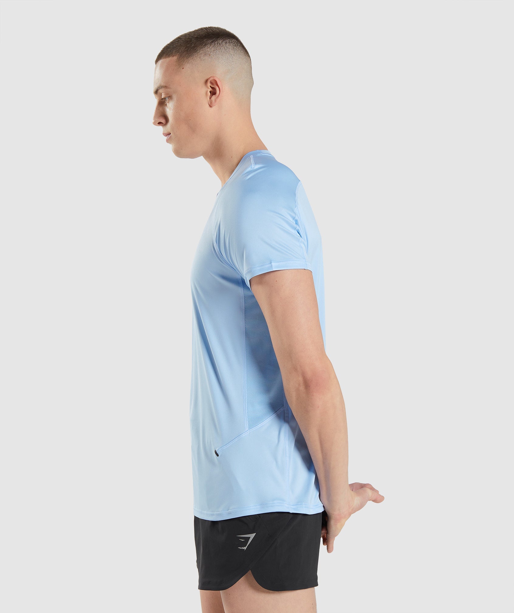 Camiseta Gymshark Speed Evolve Hombre Azules | 2398716-IM