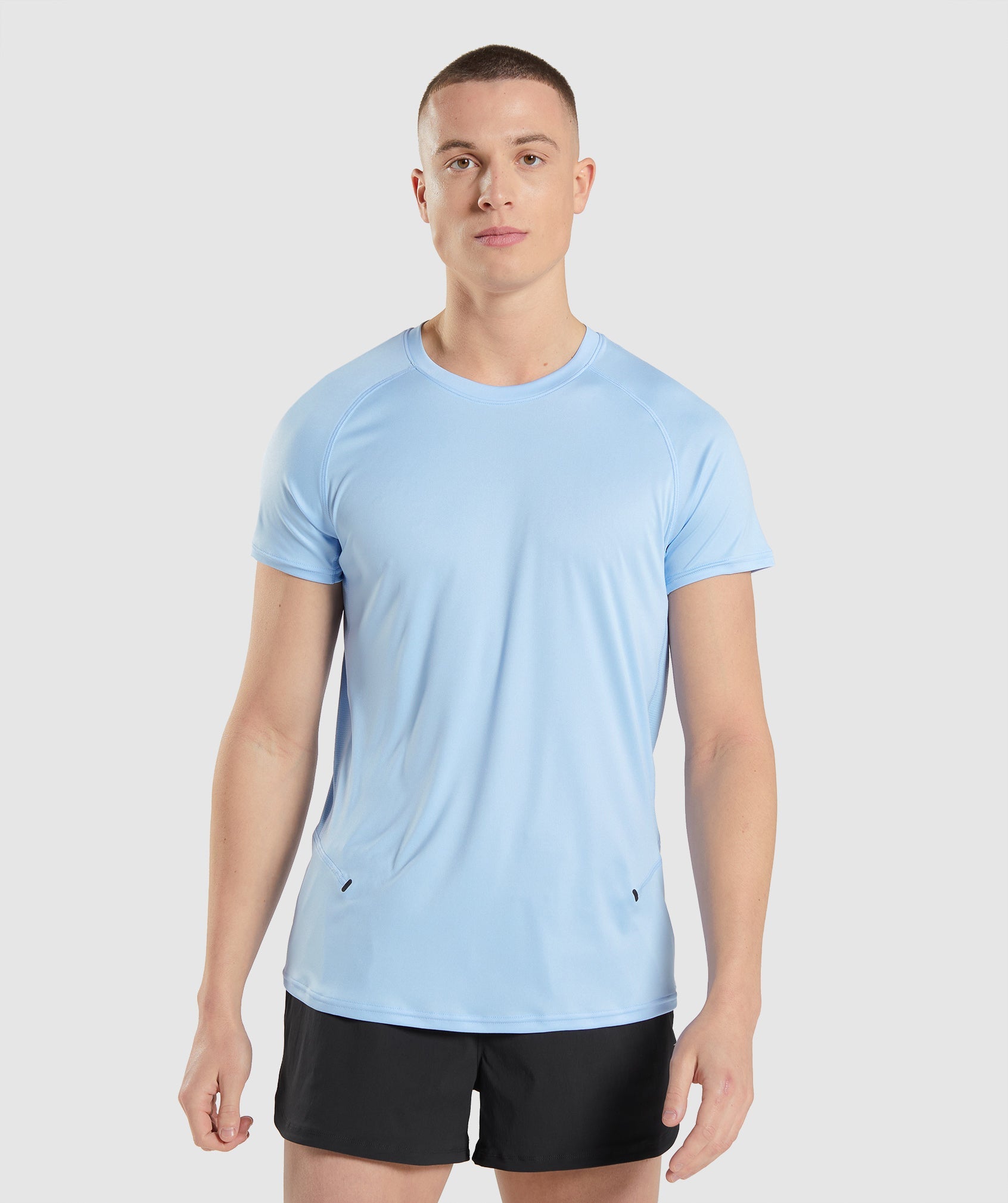 Camiseta Gymshark Speed Evolve Hombre Azules | 2398716-IM