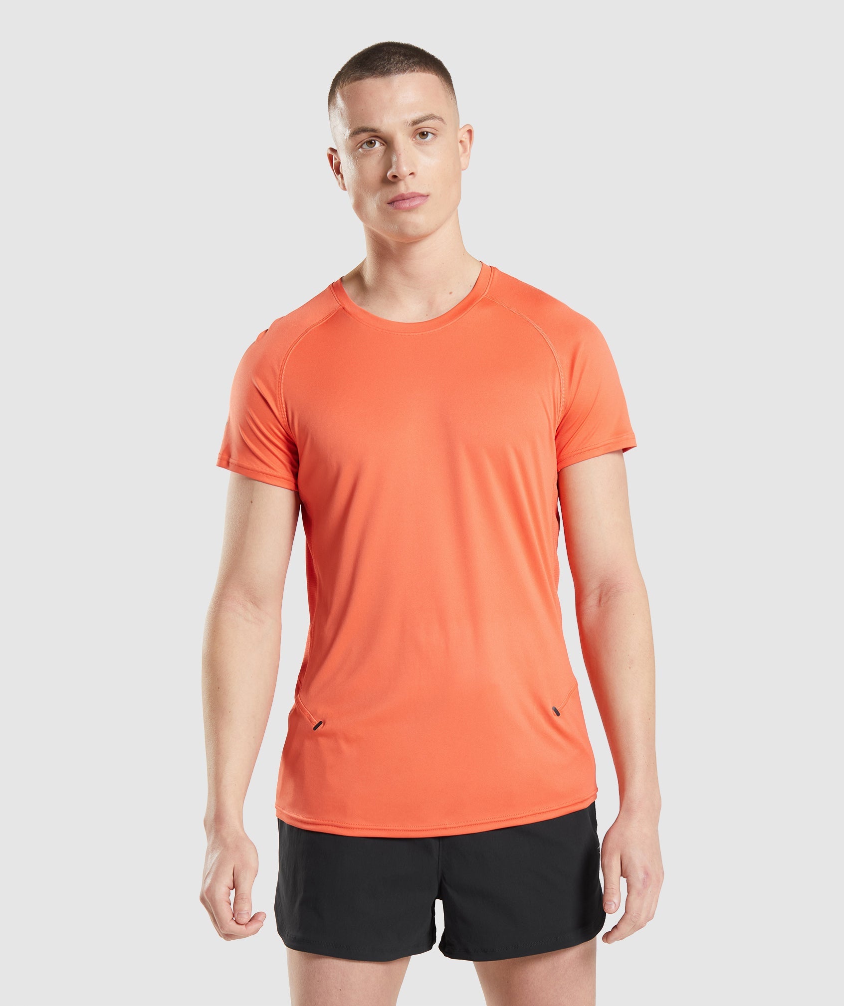 Camiseta Gymshark Speed Evolve Hombre Naranjas | 8469752-NY