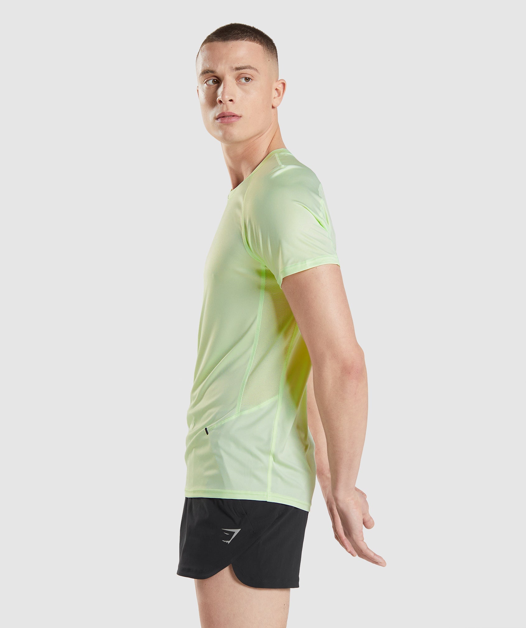 Camiseta Gymshark Speed Evolve Hombre Verde | 3276581-YF