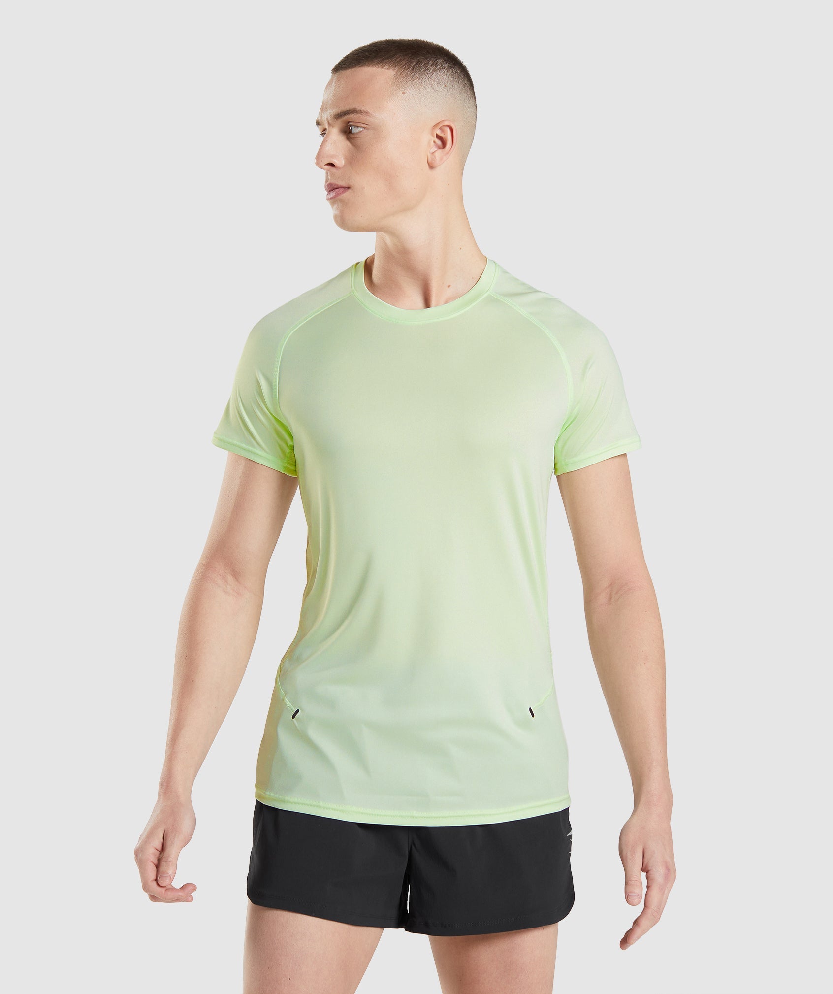 Camiseta Gymshark Speed Evolve Hombre Verde | 3276581-YF