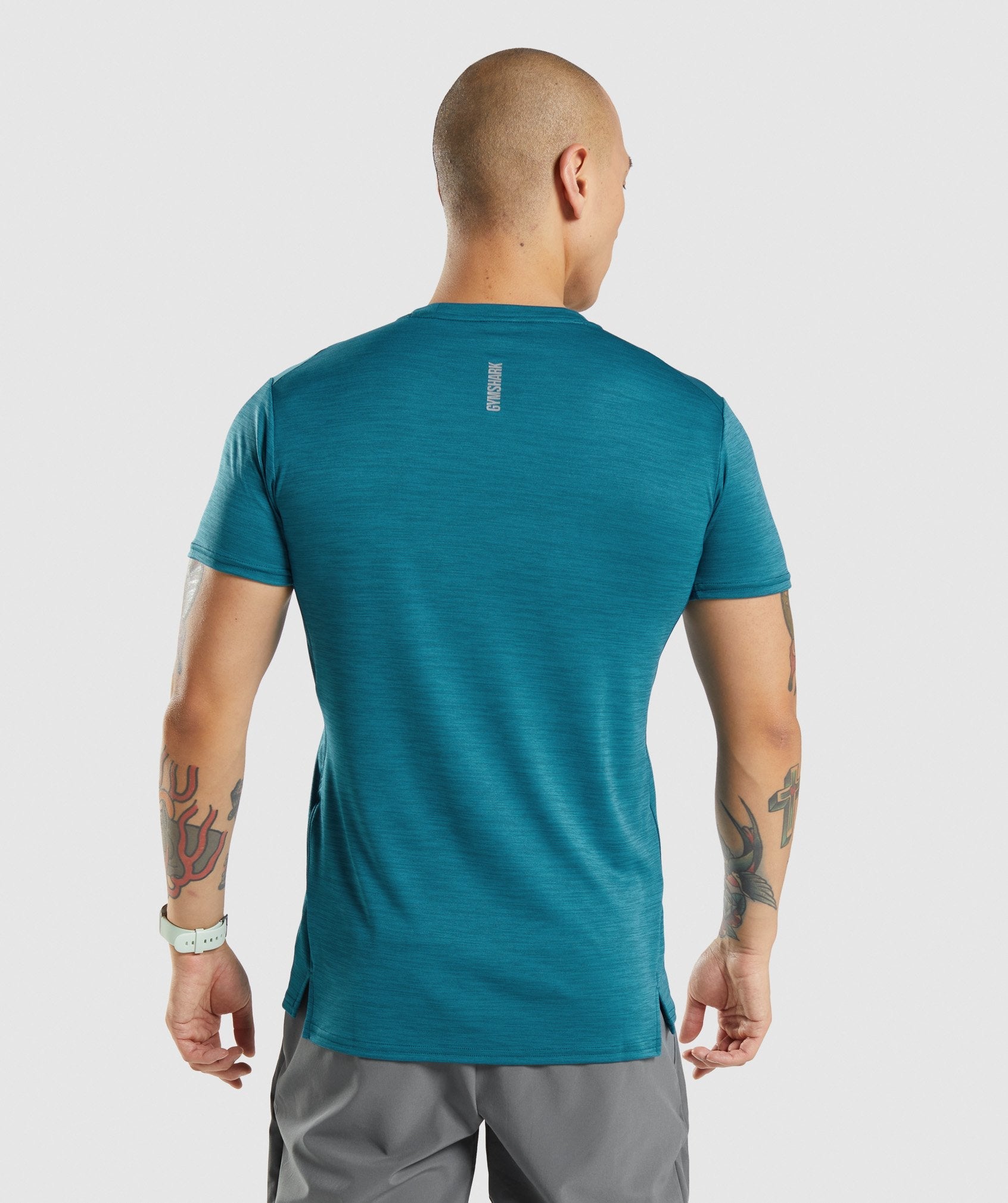 Camiseta Gymshark Speed Hombre Turquesa | 6574031-WI