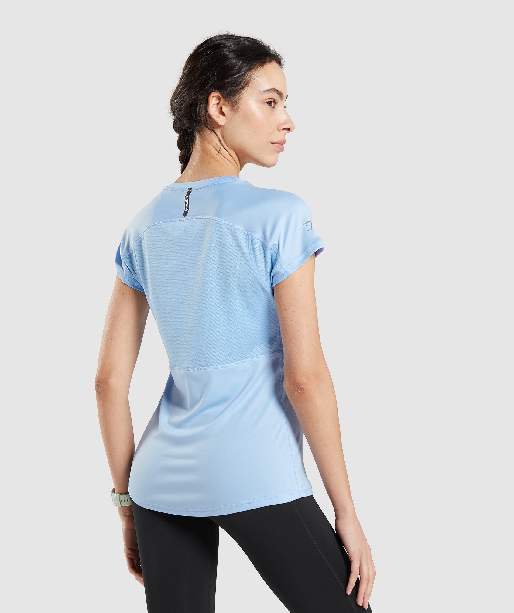 Camiseta Gymshark Speed Mujer Azules | 5328170-FN