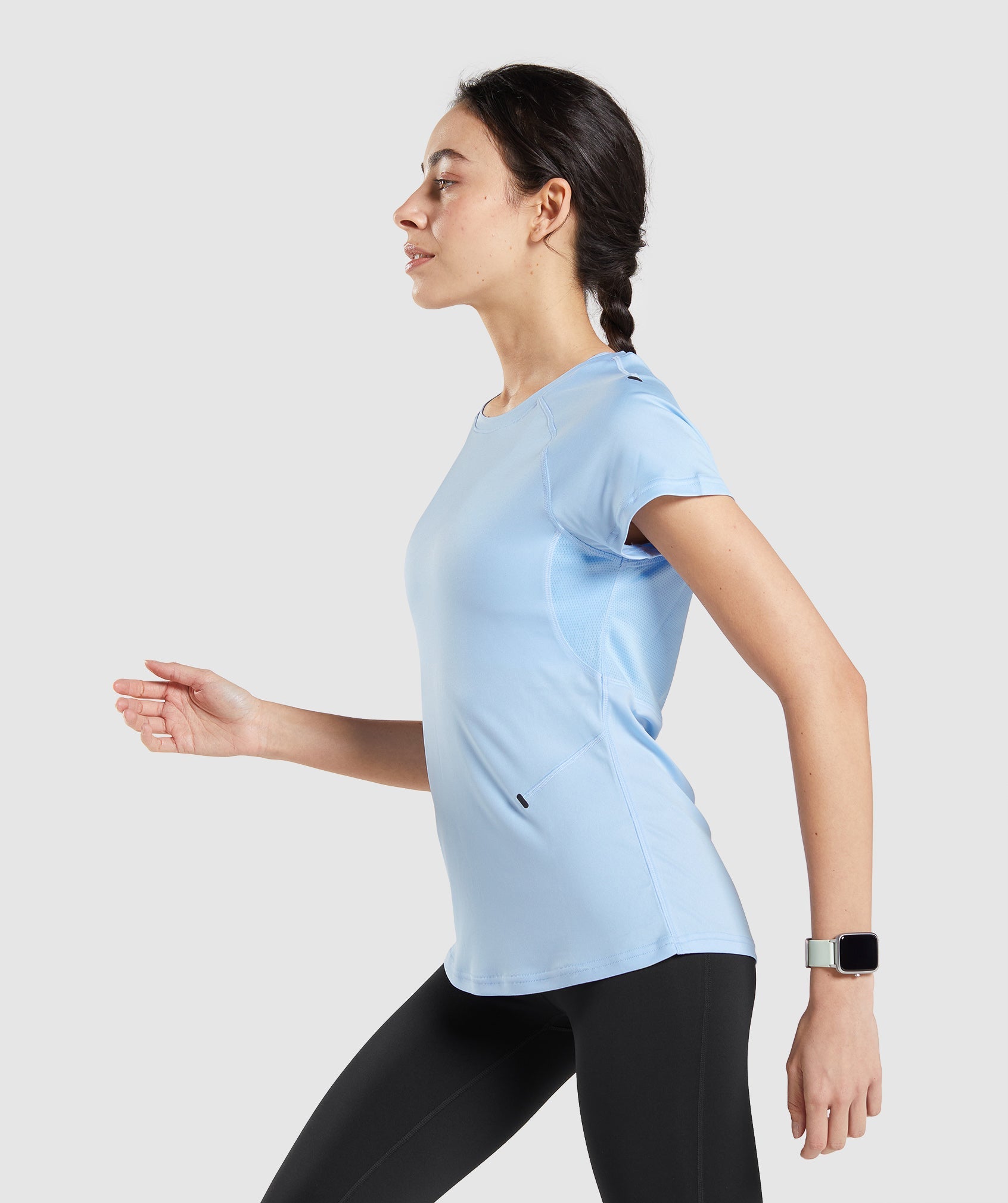 Camiseta Gymshark Speed Mujer Azules | 5328170-FN