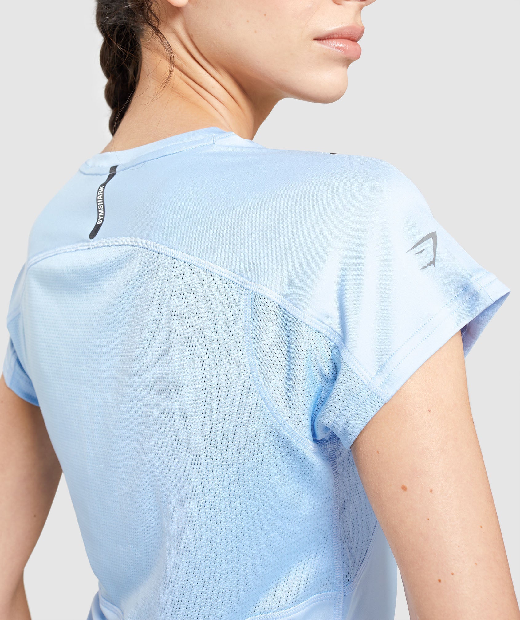 Camiseta Gymshark Speed Mujer Azules | 5328170-FN