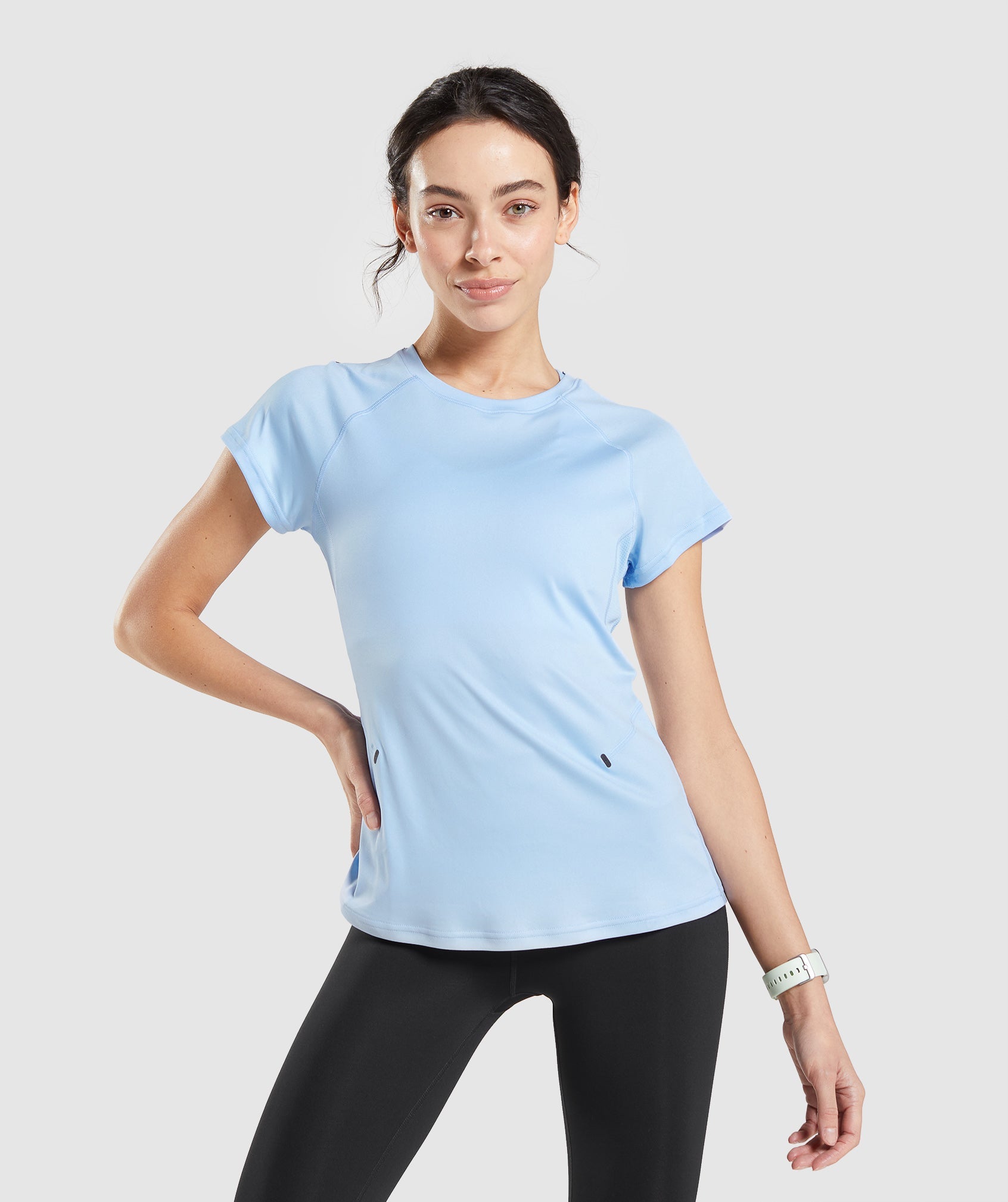 Camiseta Gymshark Speed Mujer Azules | 5328170-FN