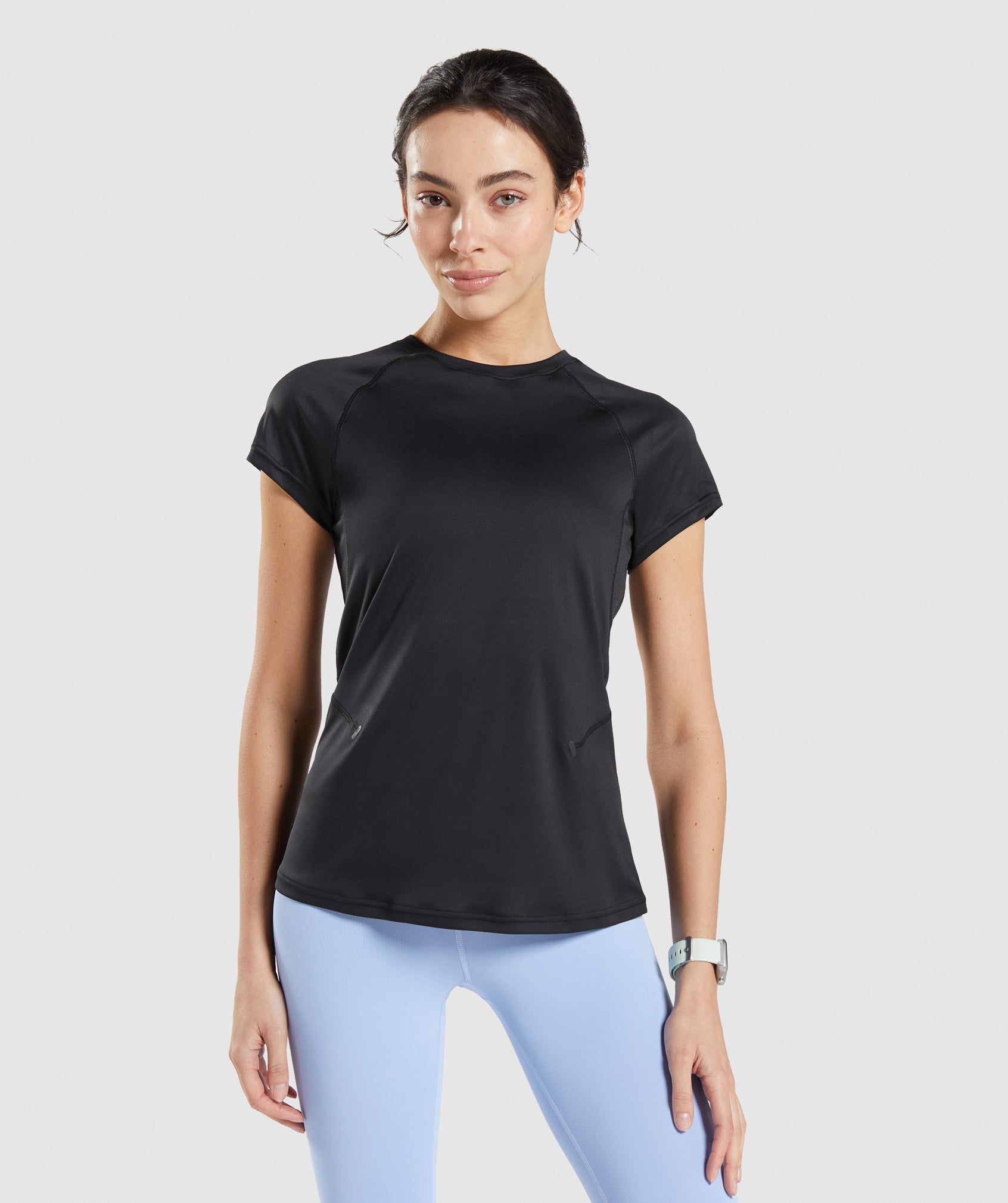 Camiseta Gymshark Speed Mujer Negras | 3507219-VU