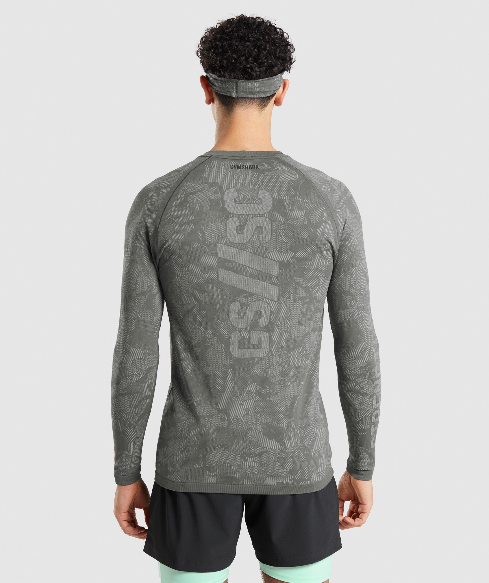 Camiseta Gymshark Steve Cook Long Sleeve Seamless Hombre Gris | 0215436-EI