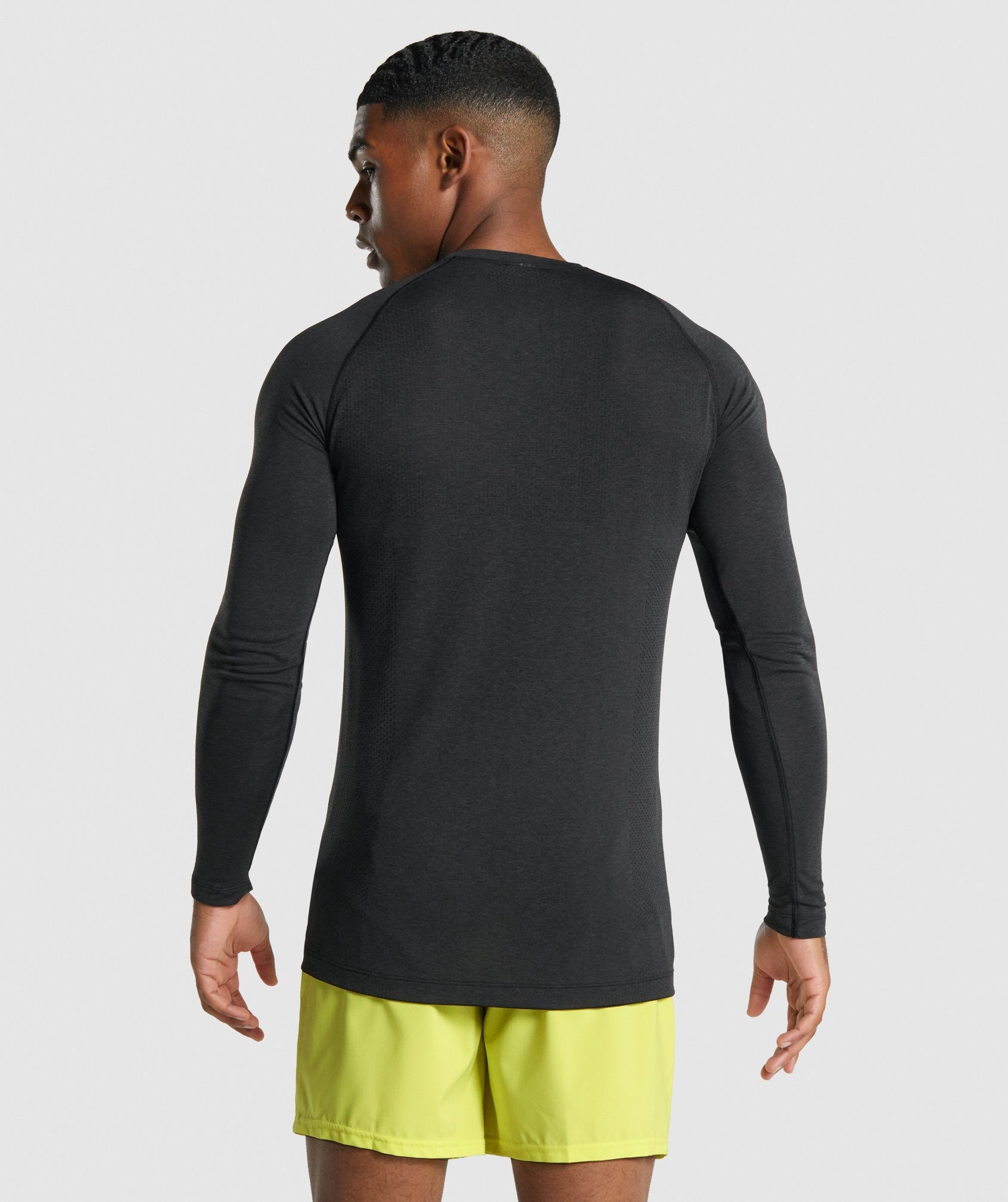 Camiseta Gymshark Vital Light Seamless Long Sleeve Hombre Negras | 4192857-HZ