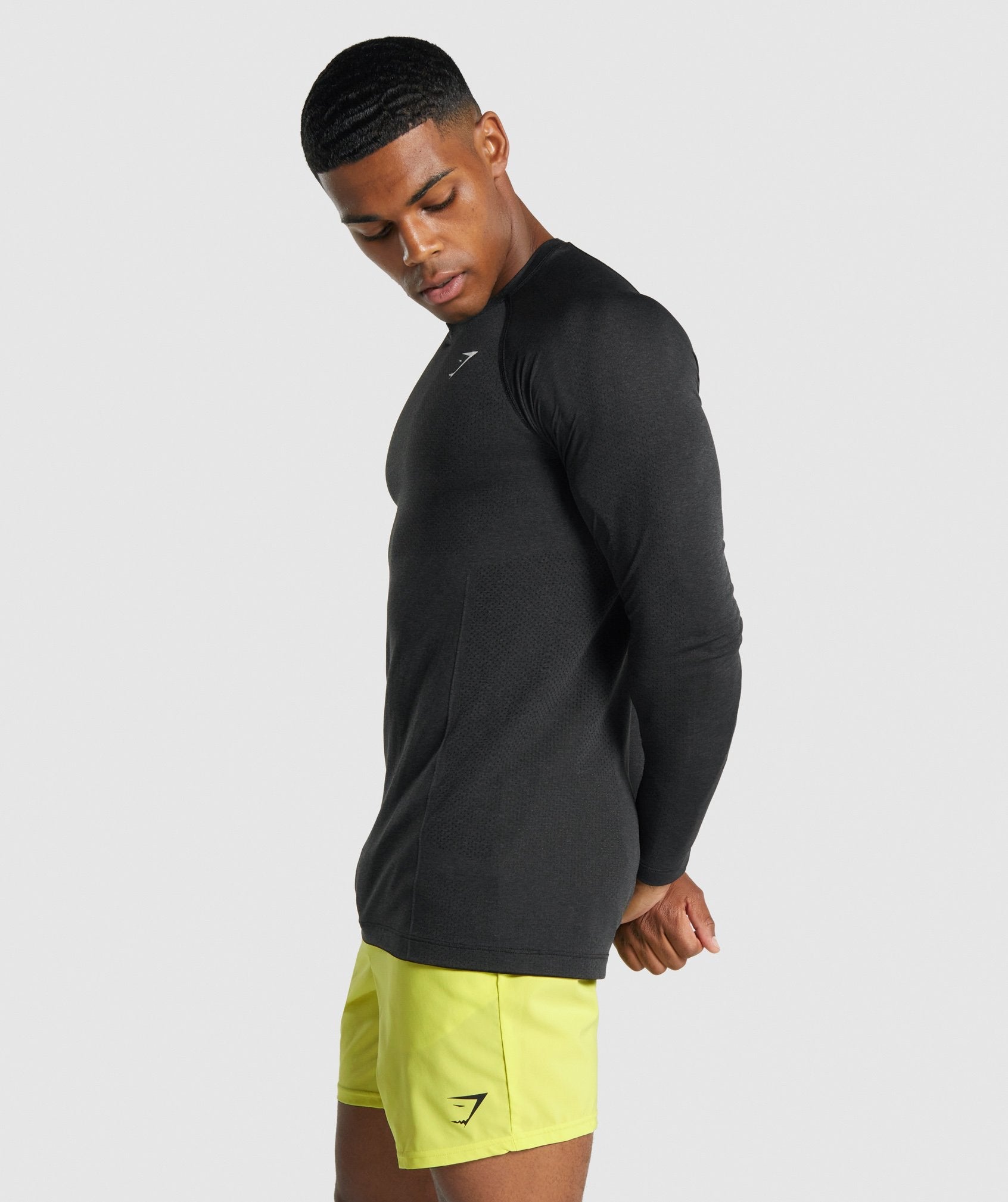 Camiseta Gymshark Vital Light Seamless Long Sleeve Hombre Negras | 4192857-HZ