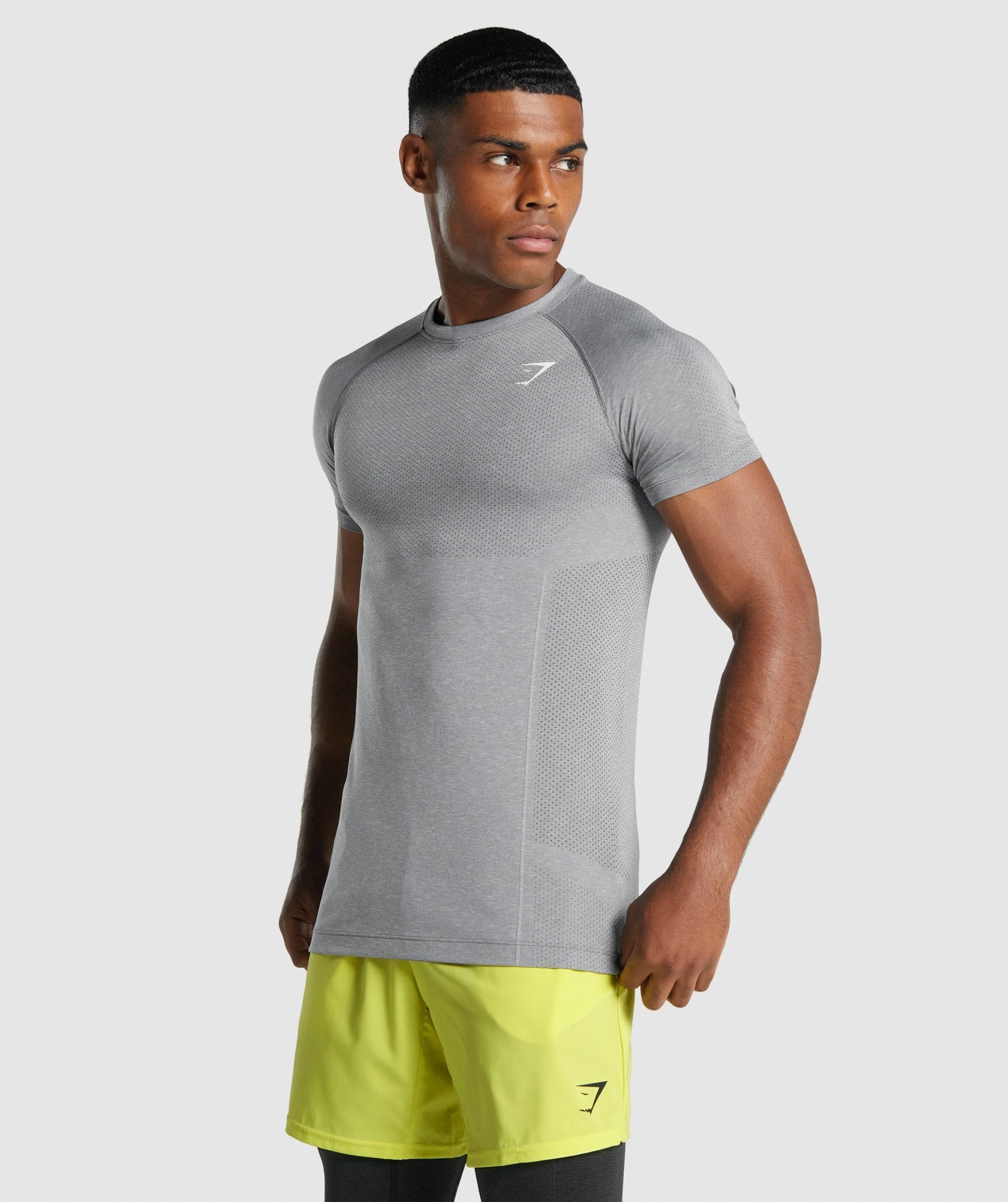 Camiseta Gymshark Vital Light seamless Hombre Gris | 6018542-LO