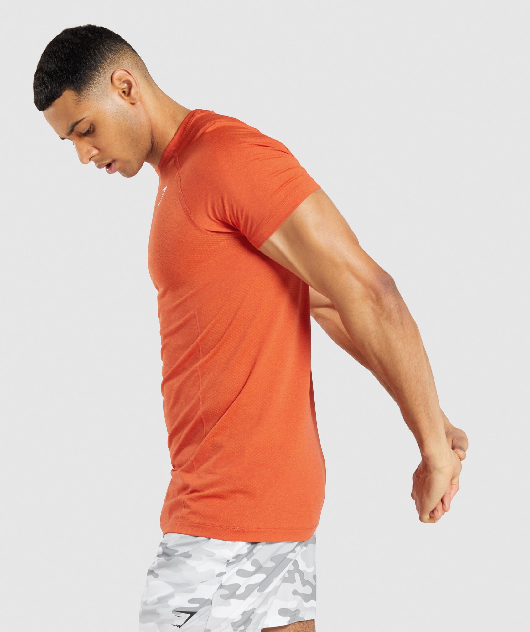 Camiseta Gymshark Vital Light seamless Hombre Naranjas | 6728594-HR