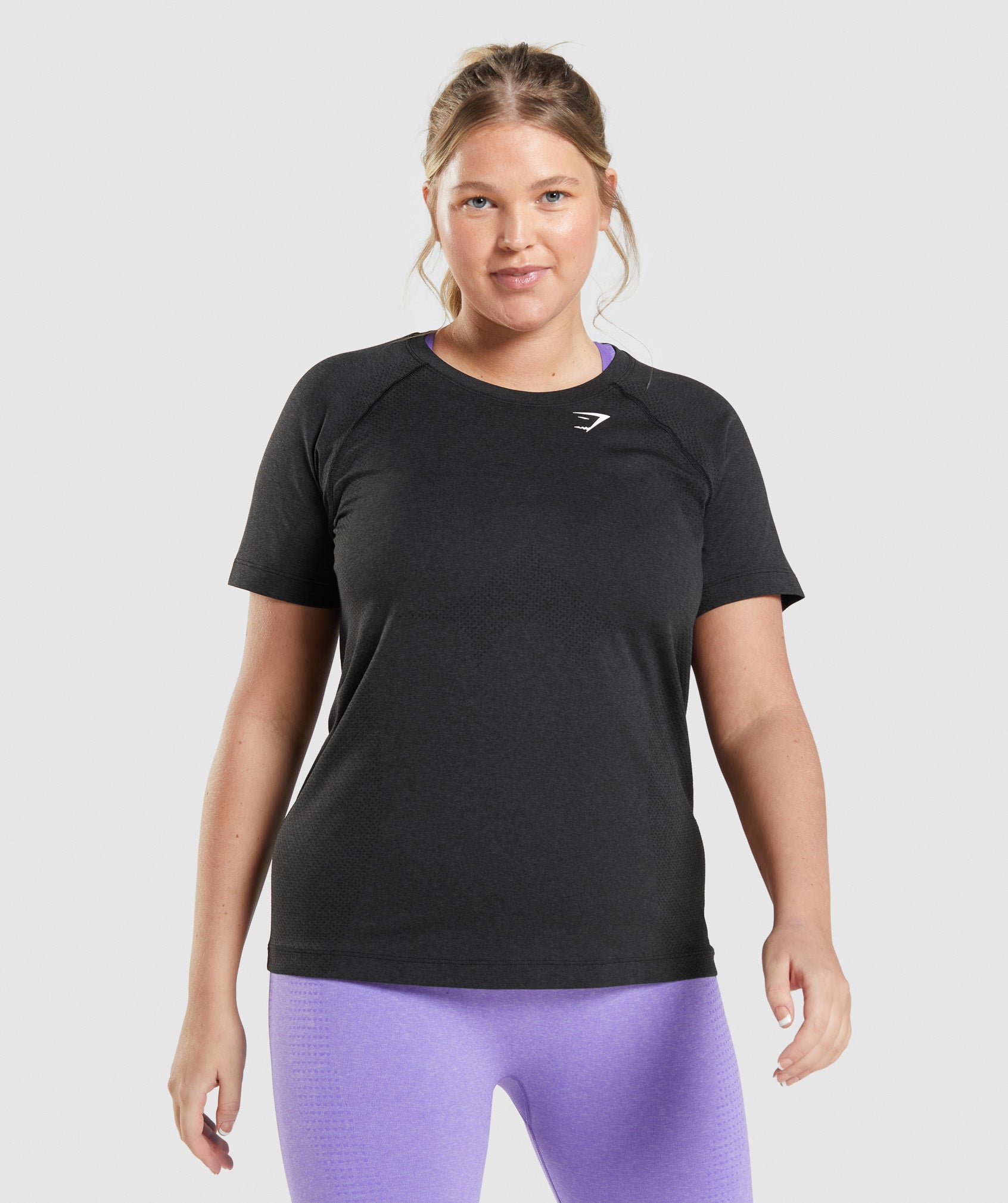 Camiseta Gymshark Vital Seamless 2.0 Light Mujer Negras | 5726019-SP