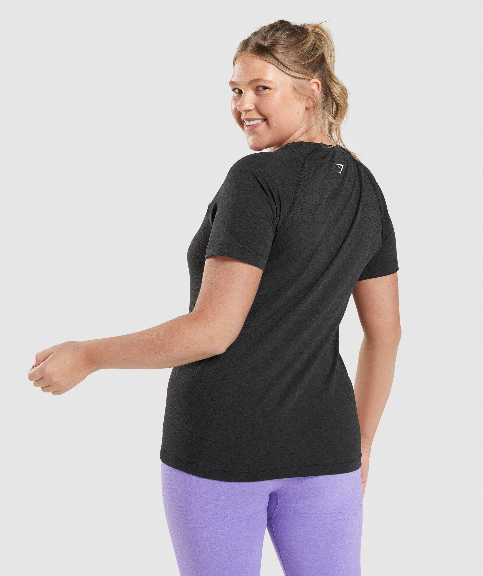 Camiseta Gymshark Vital Seamless 2.0 Light Mujer Negras | 5726019-SP