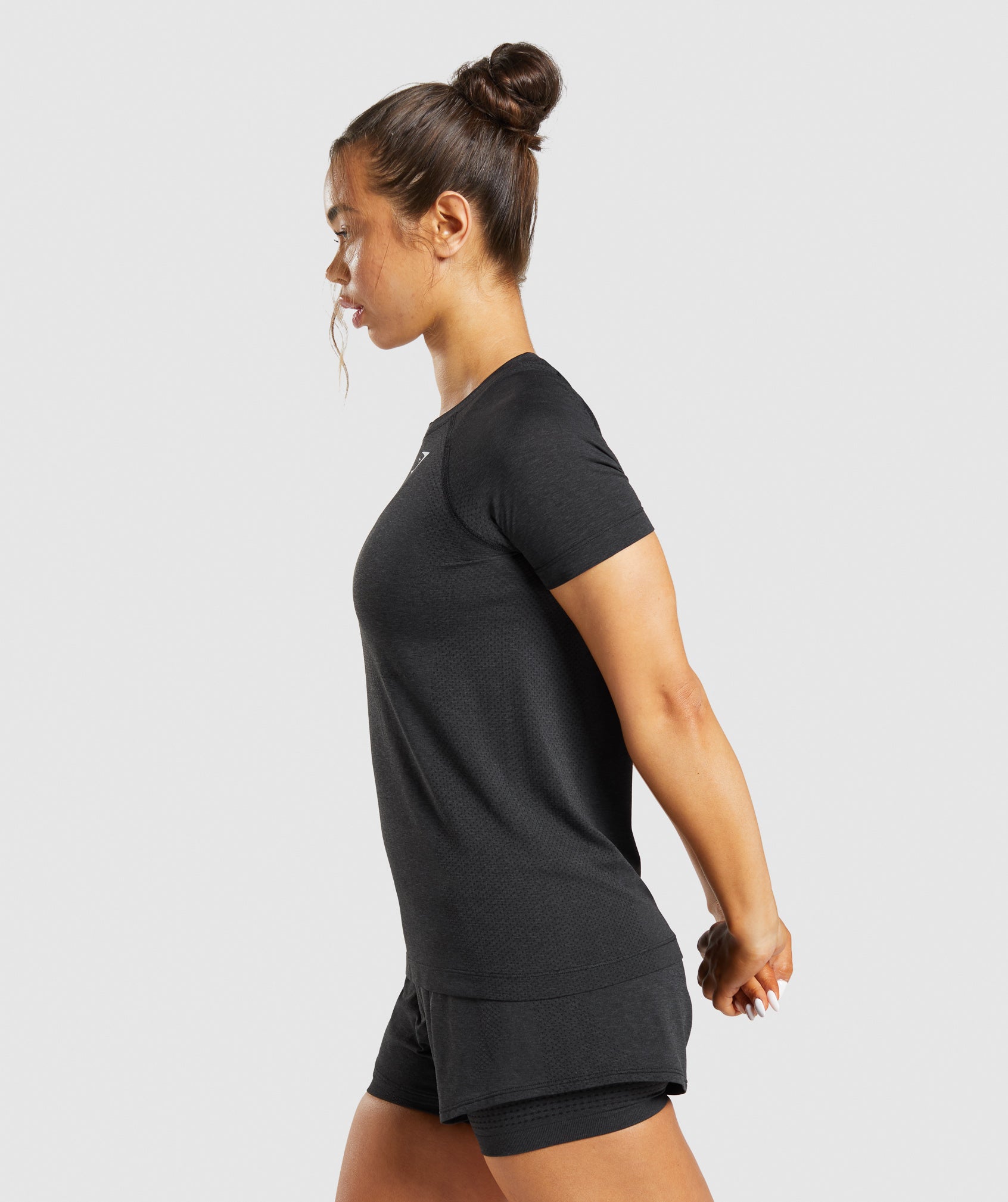 Camiseta Gymshark Vital Seamless 2.0 Light Mujer Negras | 5726019-SP