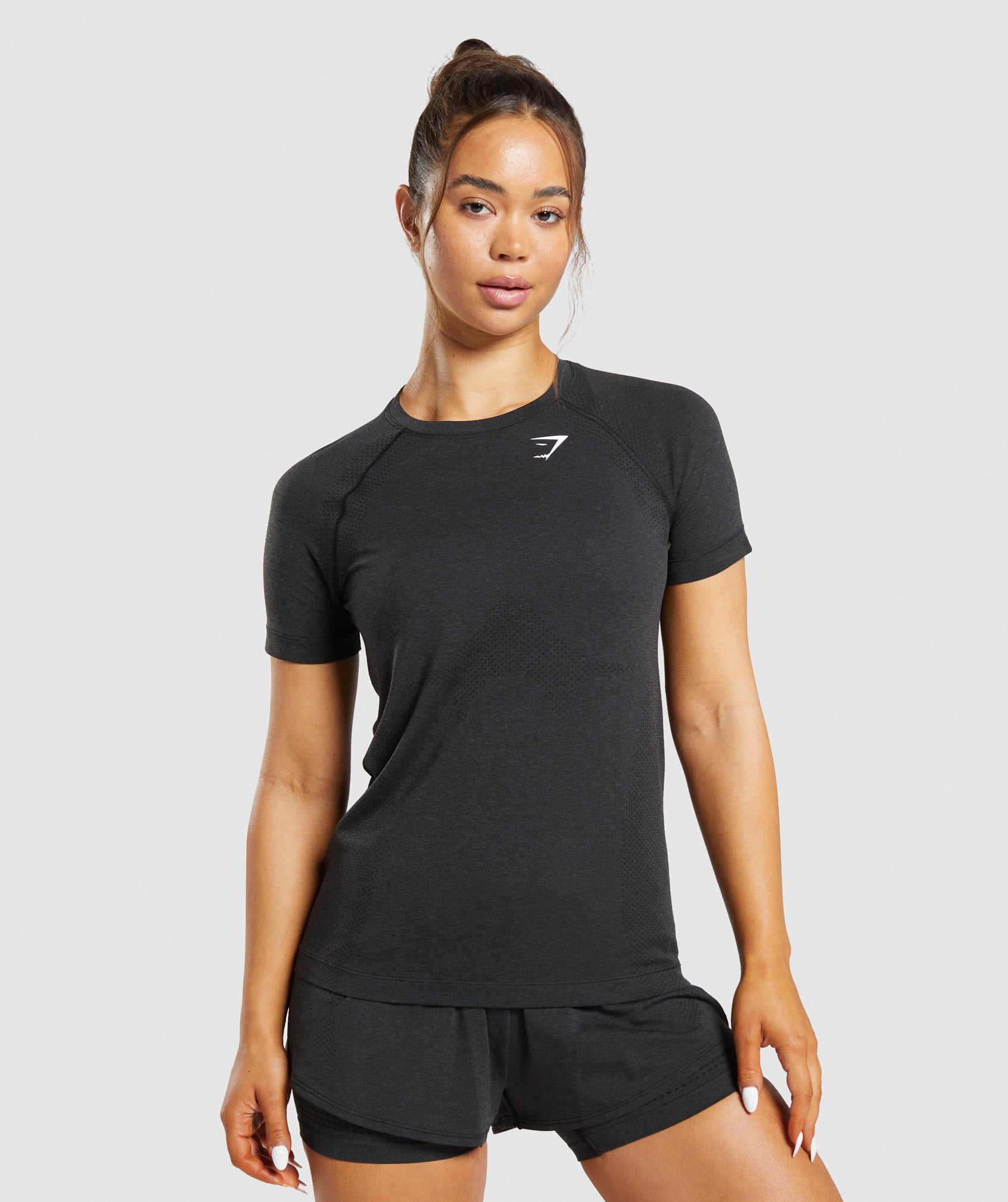 Camiseta Gymshark Vital Seamless 2.0 Light Mujer Negras | 5726019-SP