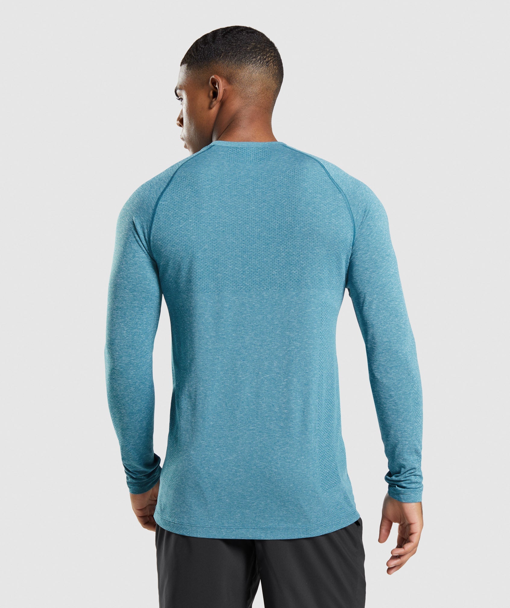 Camiseta Gymshark Vital Seamless Light Long Sleeve Hombre Turquesa | 7216049-LG