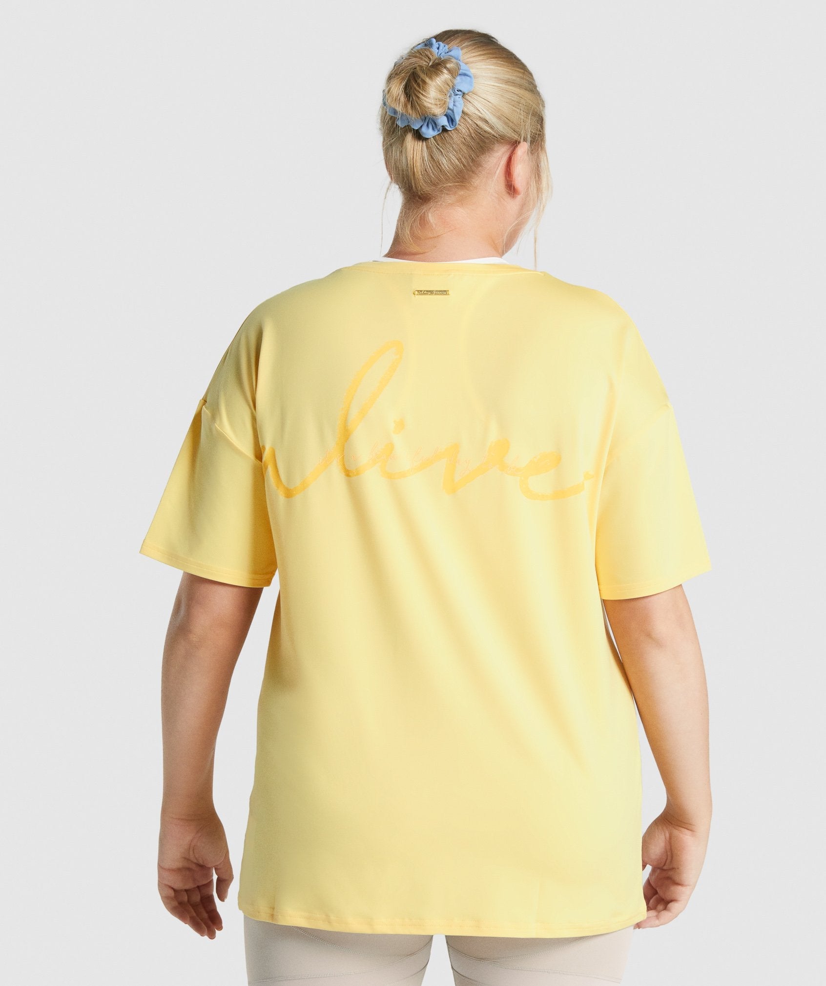 Camiseta Gymshark Whitney Oversized Mujer Limón | 9481756-BK