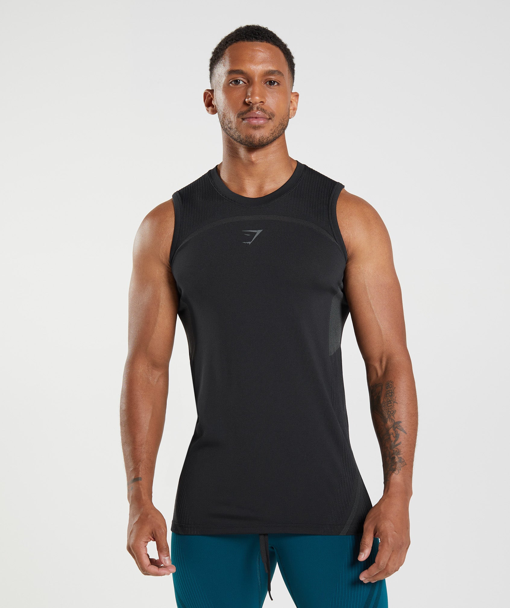 Camiseta Tirantes Gymshark 315 Seamless Hombre Negras | 6047298-BE