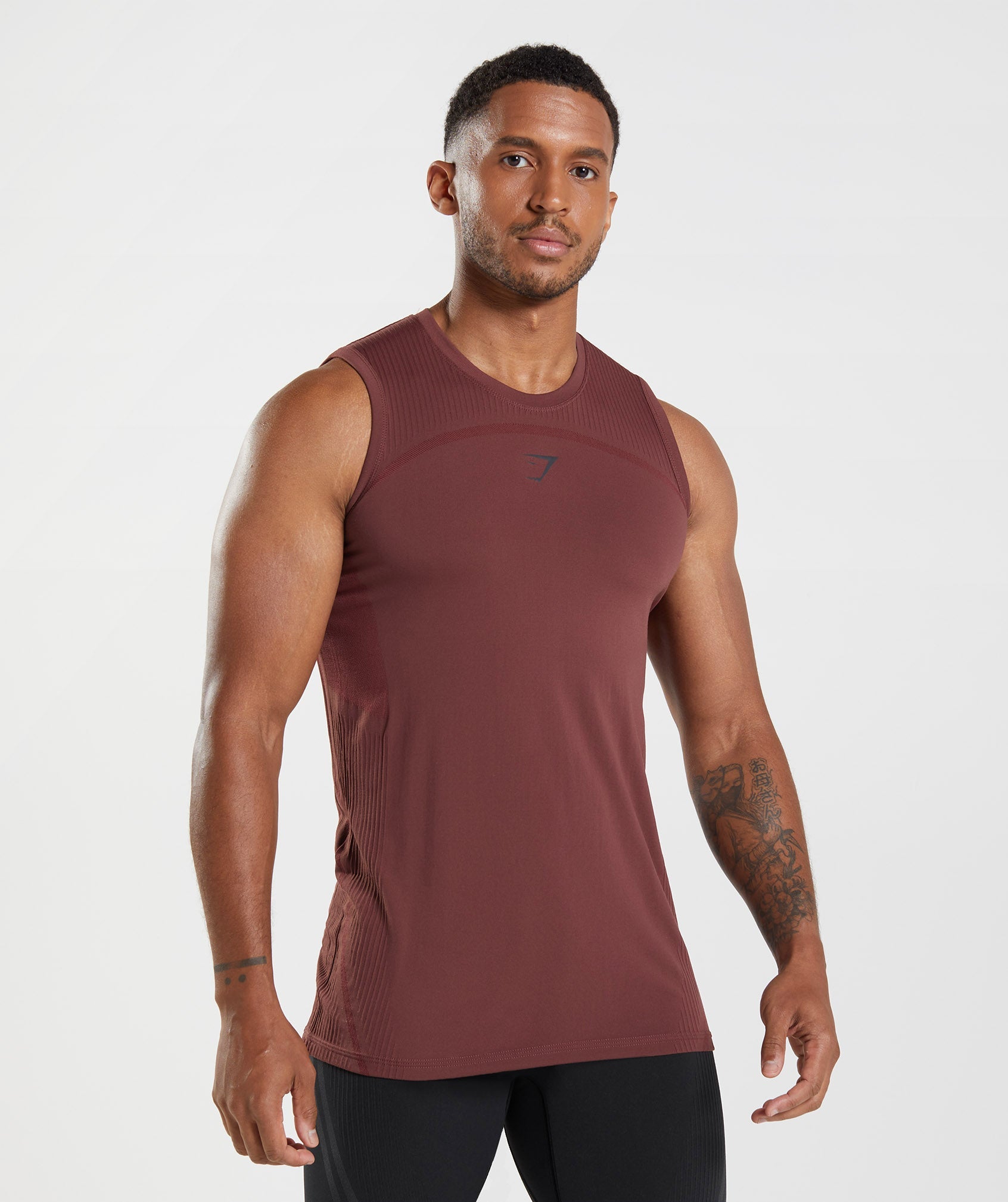 Camiseta Tirantes Gymshark 315 Seamless Hombre Marrones | 7486935-HA