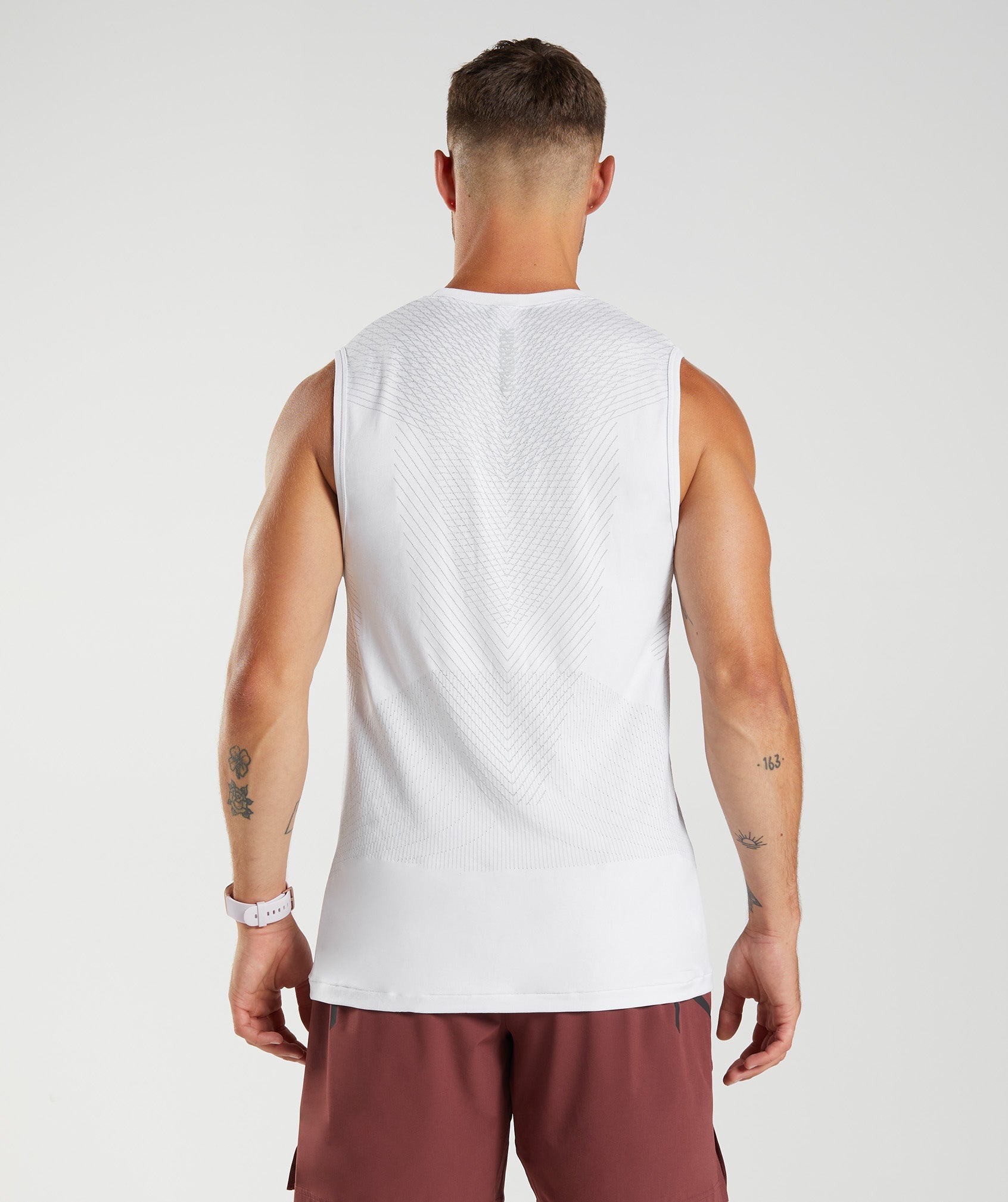 Camiseta Tirantes Gymshark Apex Seamless Hombre Blancas | 0329864-BM