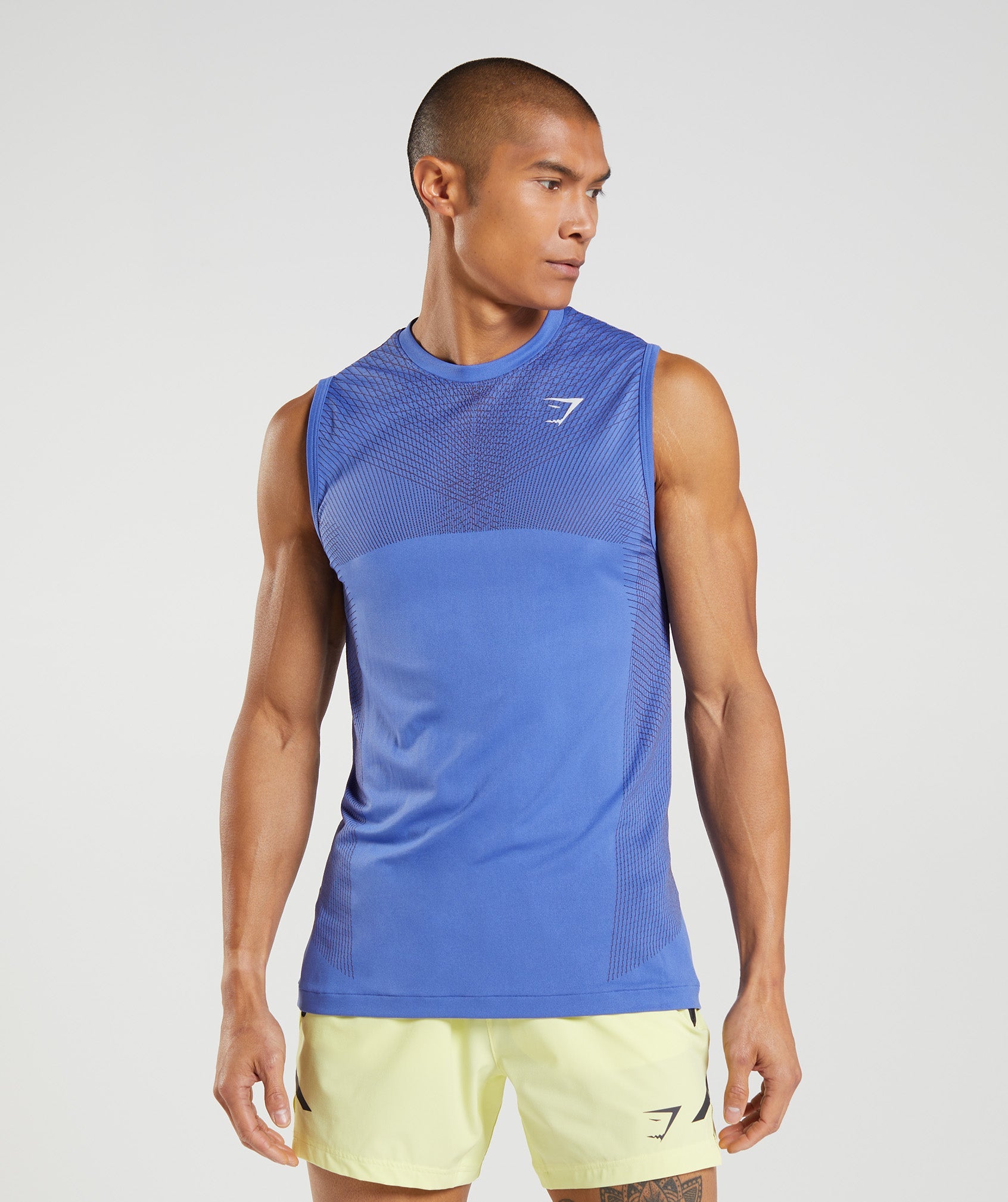 Camiseta Tirantes Gymshark Apex Seamless Hombre Azules | 0789321-VU