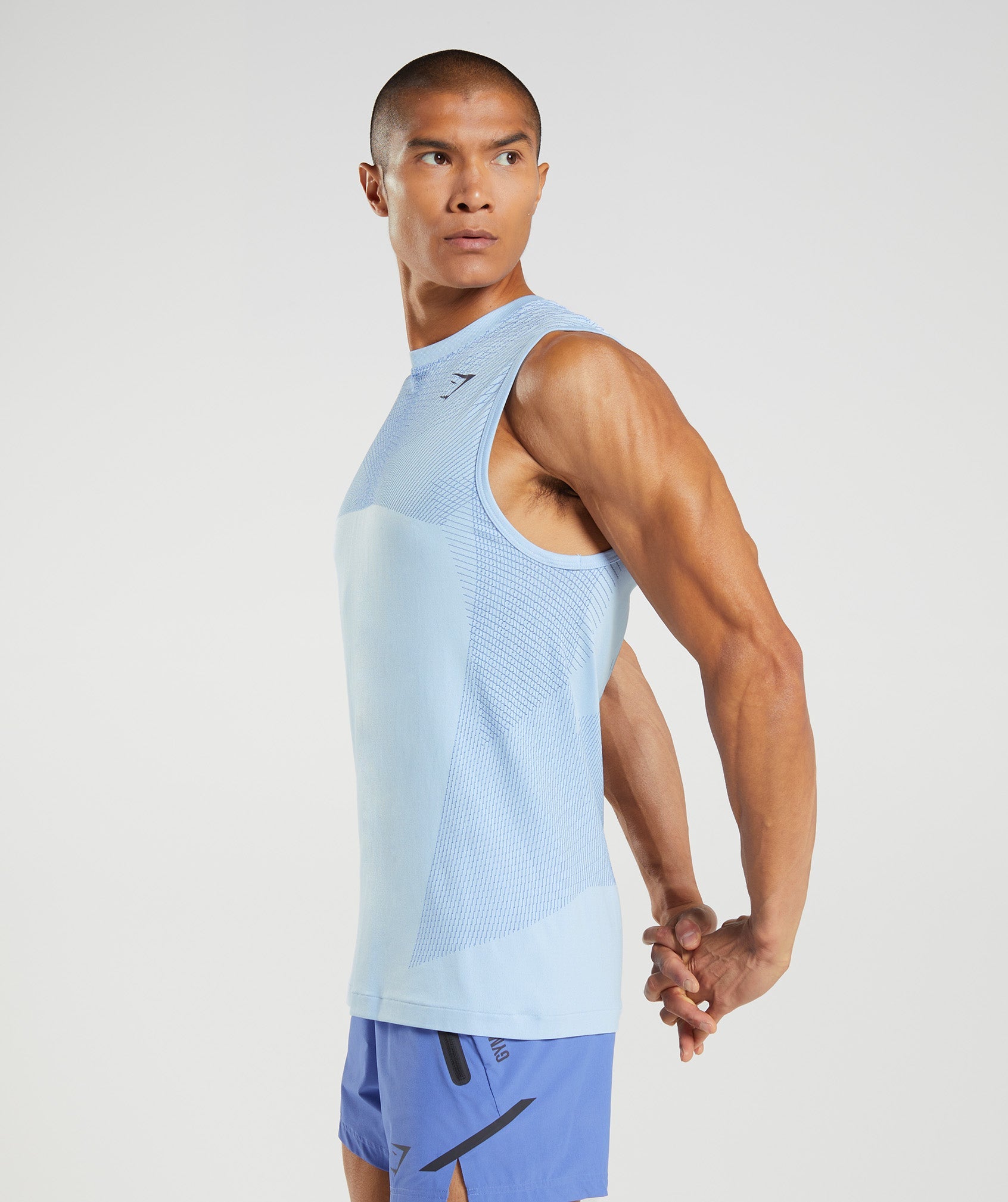 Camiseta Tirantes Gymshark Apex Seamless Hombre Azules | 2786501-ZN