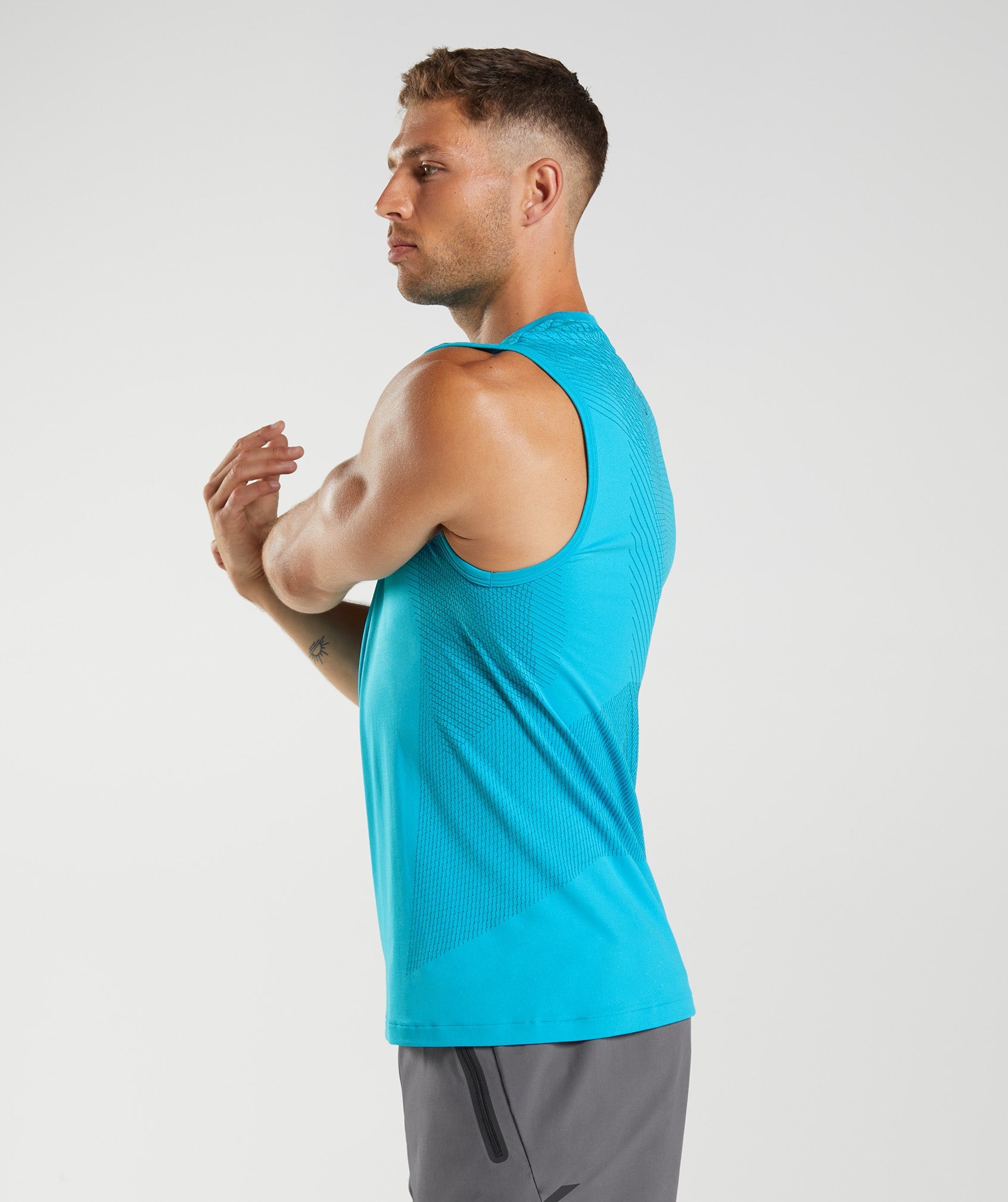 Camiseta Tirantes Gymshark Apex Seamless Hombre Azules | 8173925-HP