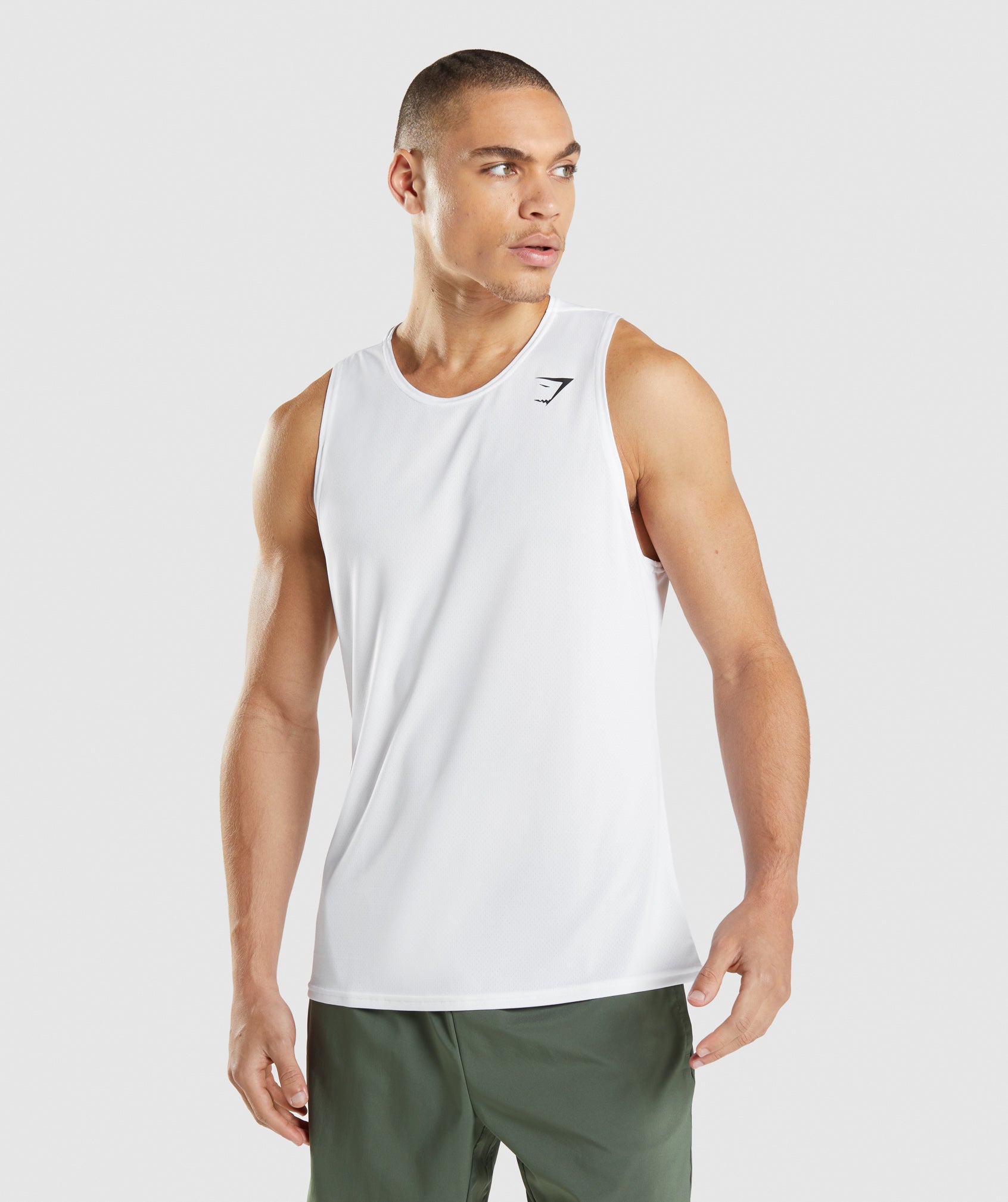 Camiseta Tirantes Gymshark Arrival Hombre Blancas | 3741825-ML