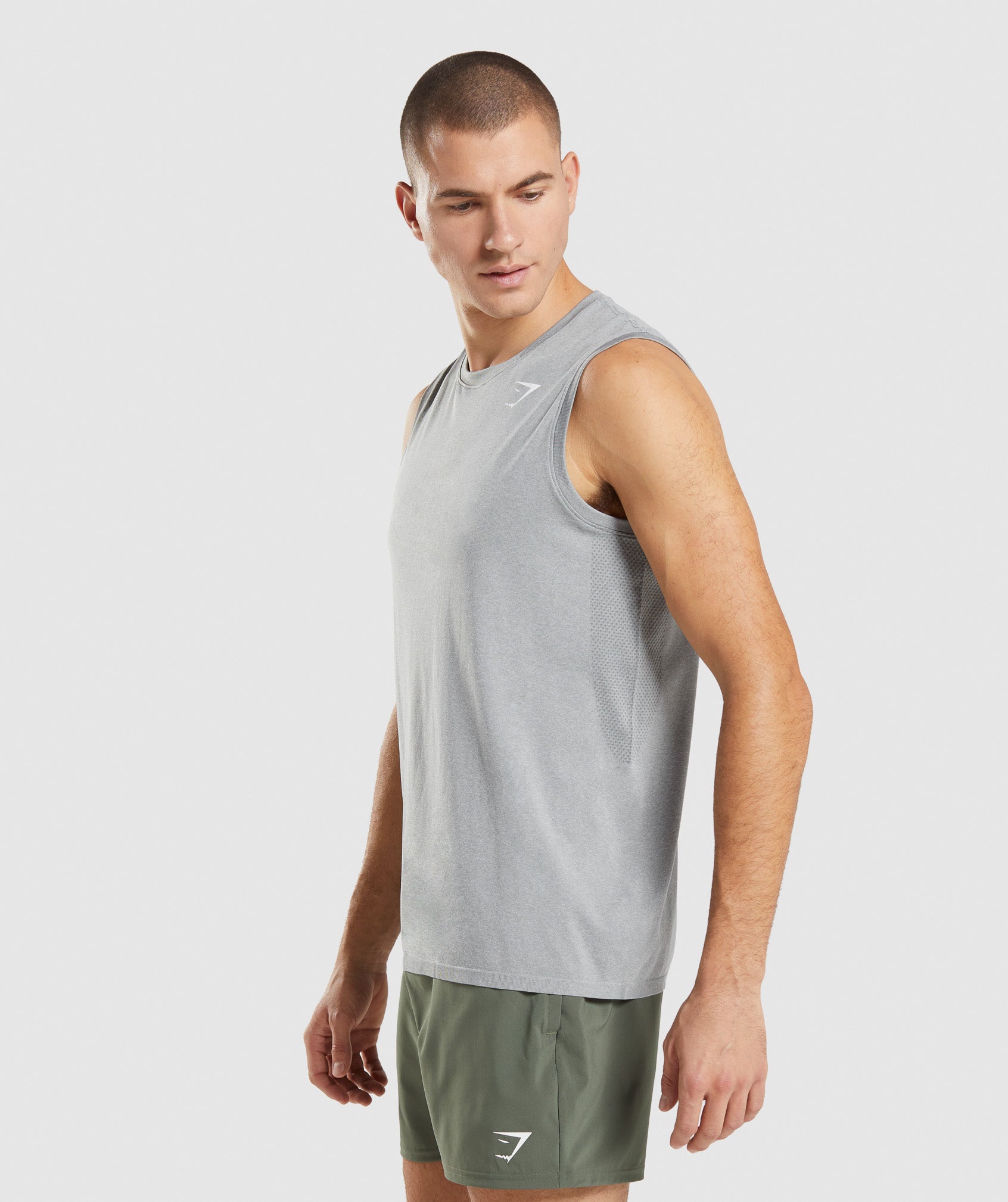 Camiseta Tirantes Gymshark Arrival Seamless Hombre Gris | 7540138-SM