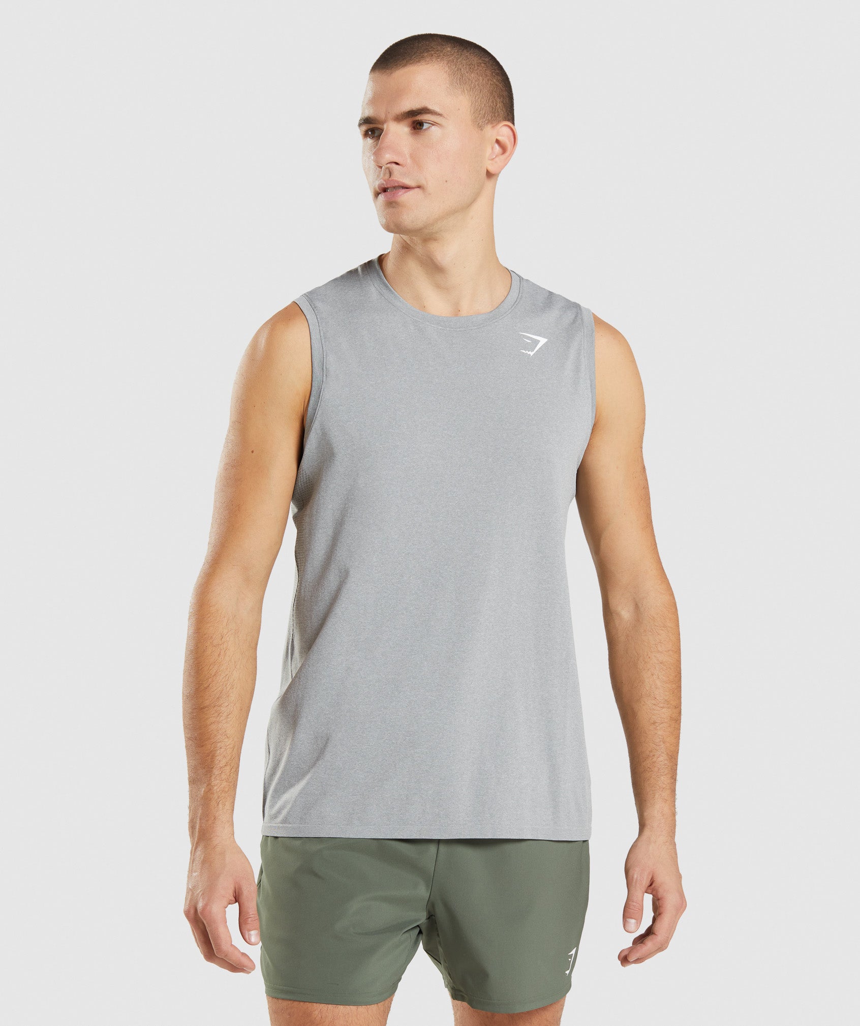 Camiseta Tirantes Gymshark Arrival Seamless Hombre Gris | 7540138-SM