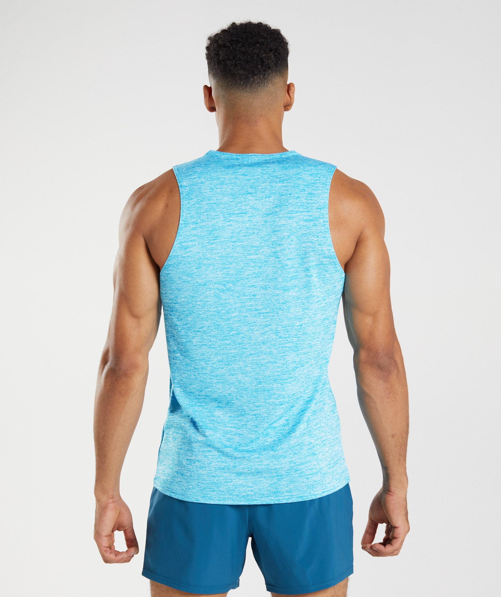 Camiseta Tirantes Gymshark Arrival Slim Marl Hombre Turquesa | 2745160-DA